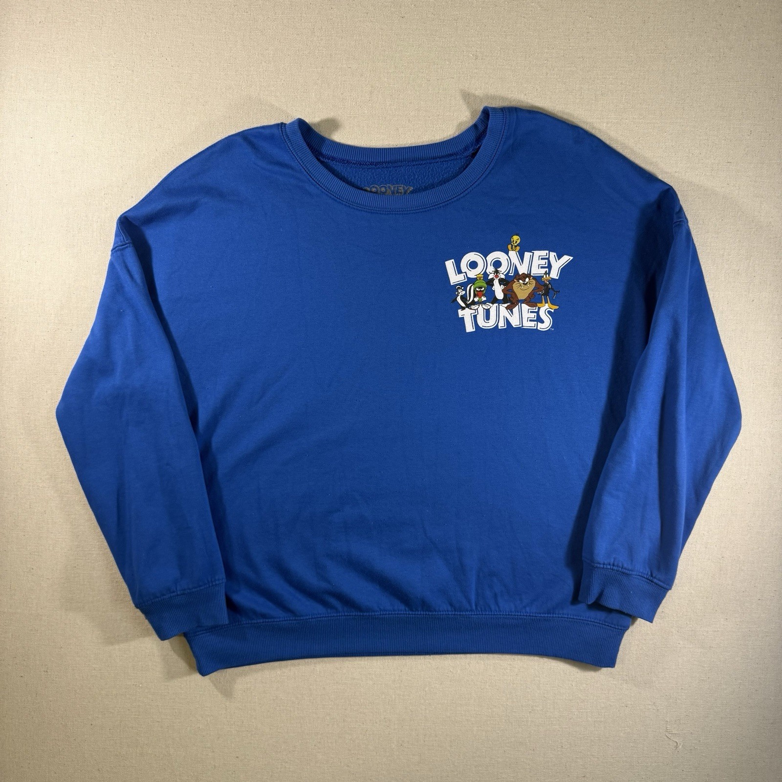 Item: Looney Tunes “That’s All Folks!” Blue Graphic Crewneck Size Medium