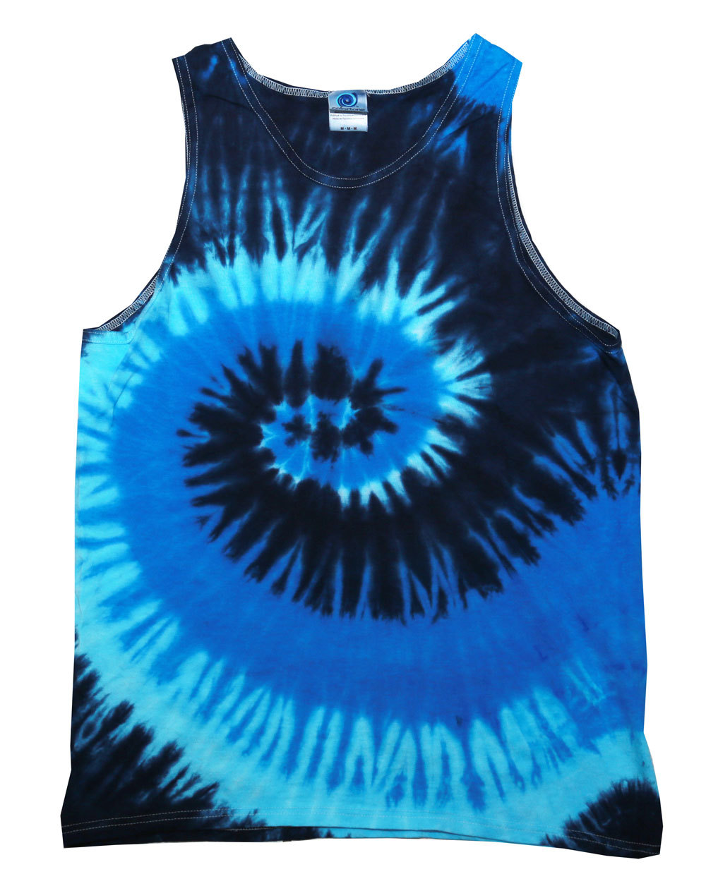 Blue Ocean Tie Dye Tank Top Sleeveless T-Shirts Colortone Adult S – 3XL Cotton