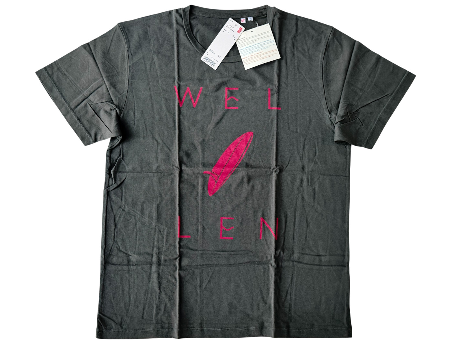 Wellen surf x UNIQLO NWT T-Shirt Size L Dark Gray Japan