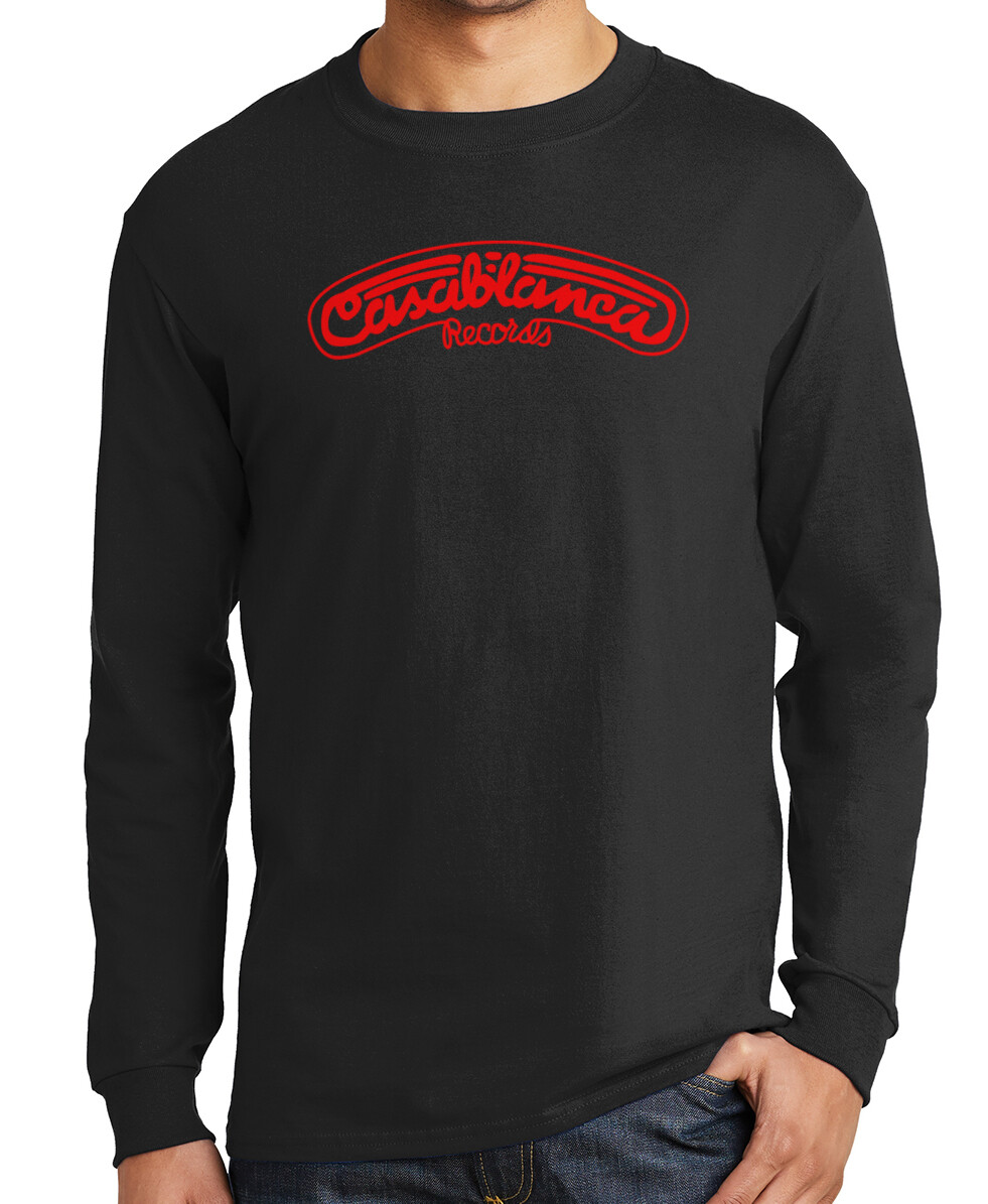 Casablanca Records Long Sleeve T-Shirt Rock Pop Music Label on S-3XL Cotton Tee