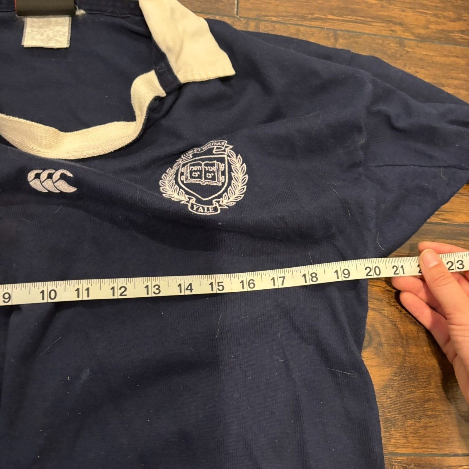 Vintage Canterbury of New Zealand Made in South Africa Navy Blue Rugby Shirt