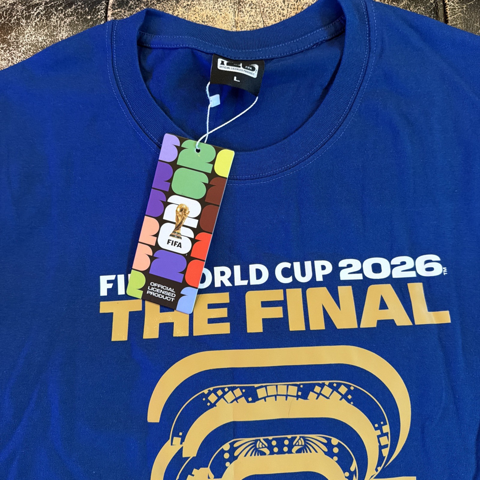 FIFA World Cup 2026 The Final Blue Graphic Logo T-Shirt Men’s L 7/19/26