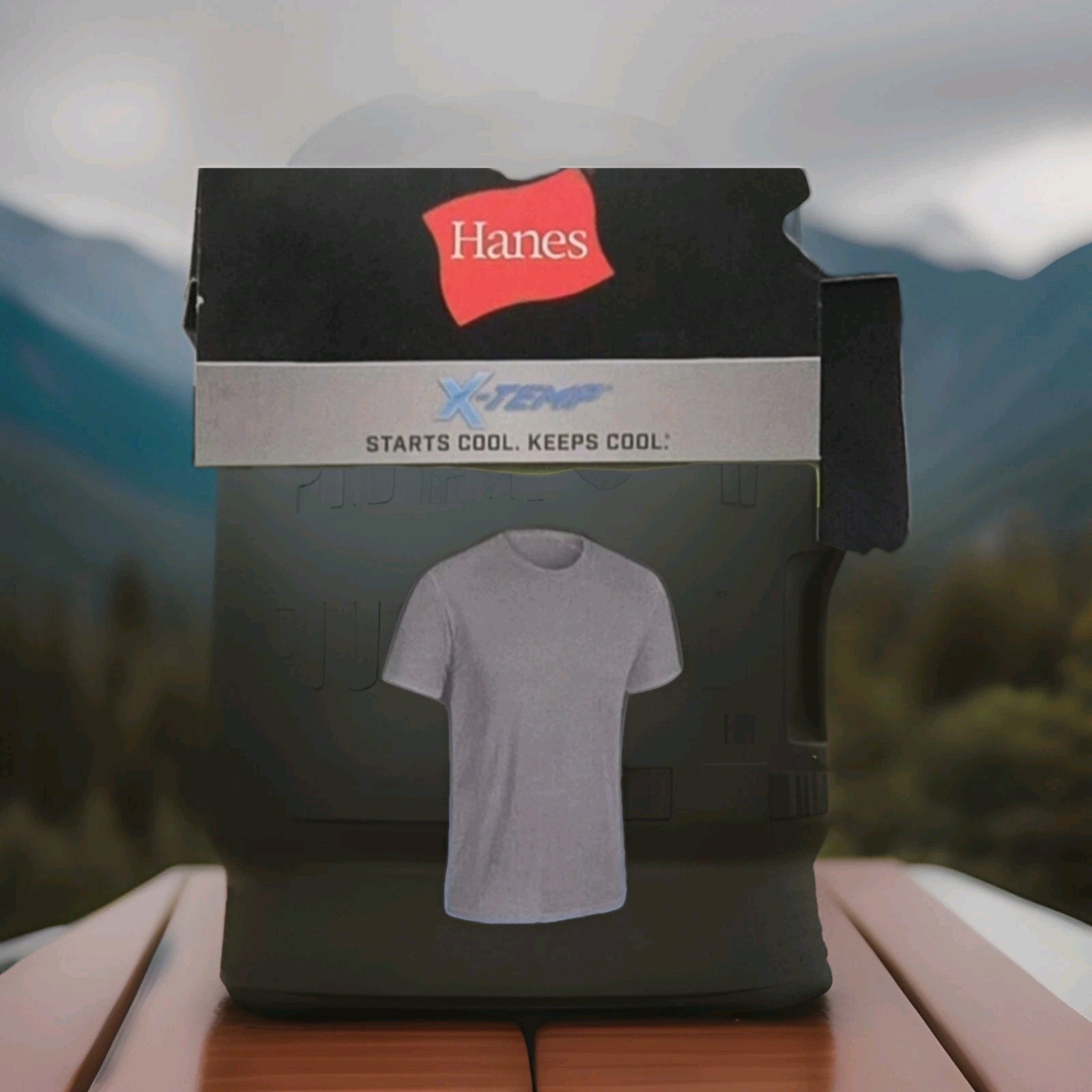 Hanes X-Temp 3XL Gray/Black. Mesh Tagless Quick Dry Stretch Crew Neck Tee 3-Pack