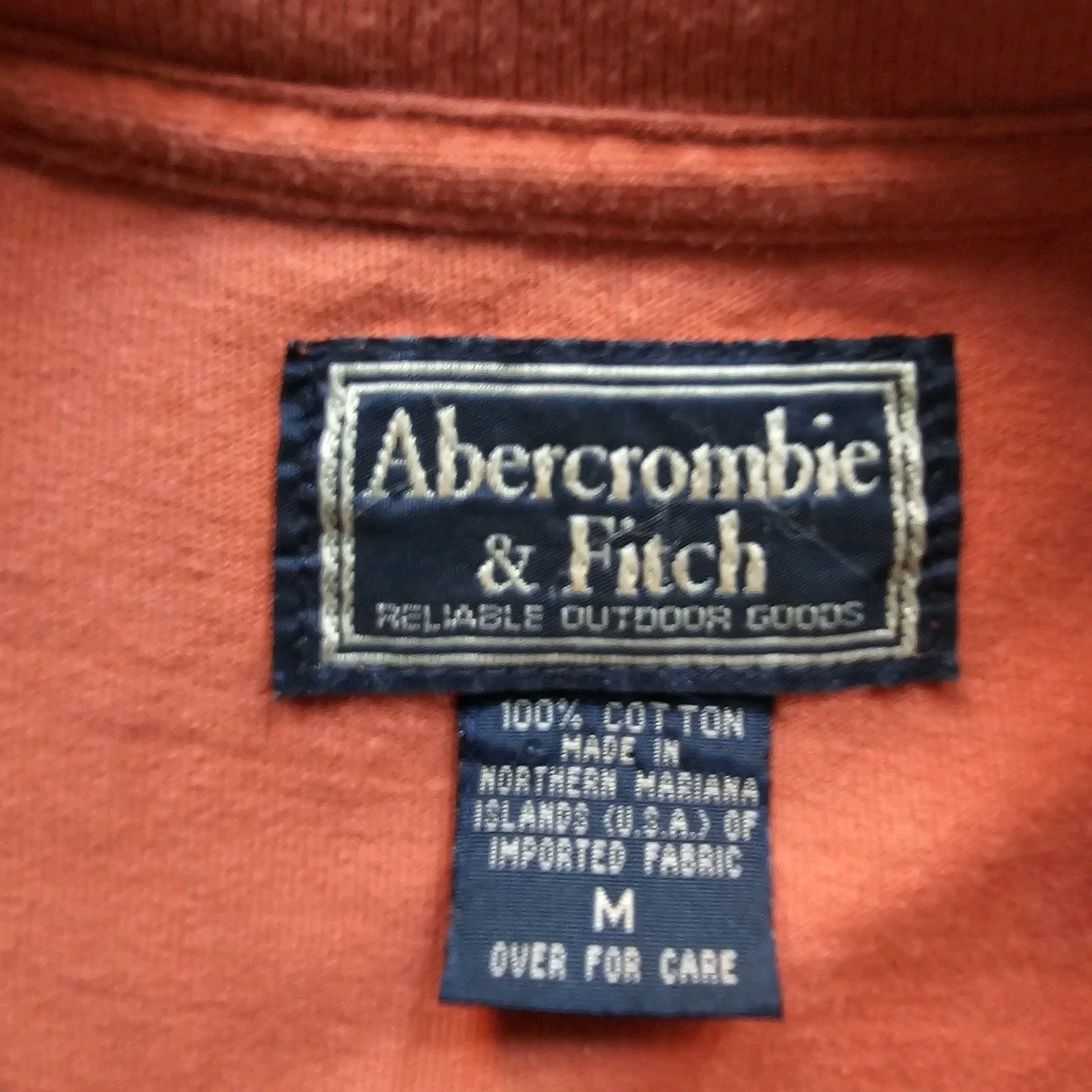 Vintage Abercrombie & Fitch Tap IT Y2K Graphic Tee M Banned Shirt Rare Orange