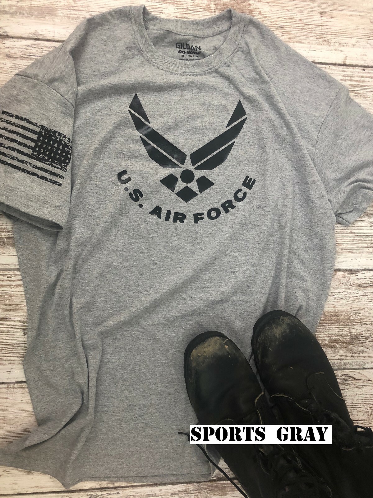 Air Force Military T-shirt With DD-214 Alumni USAF 112G