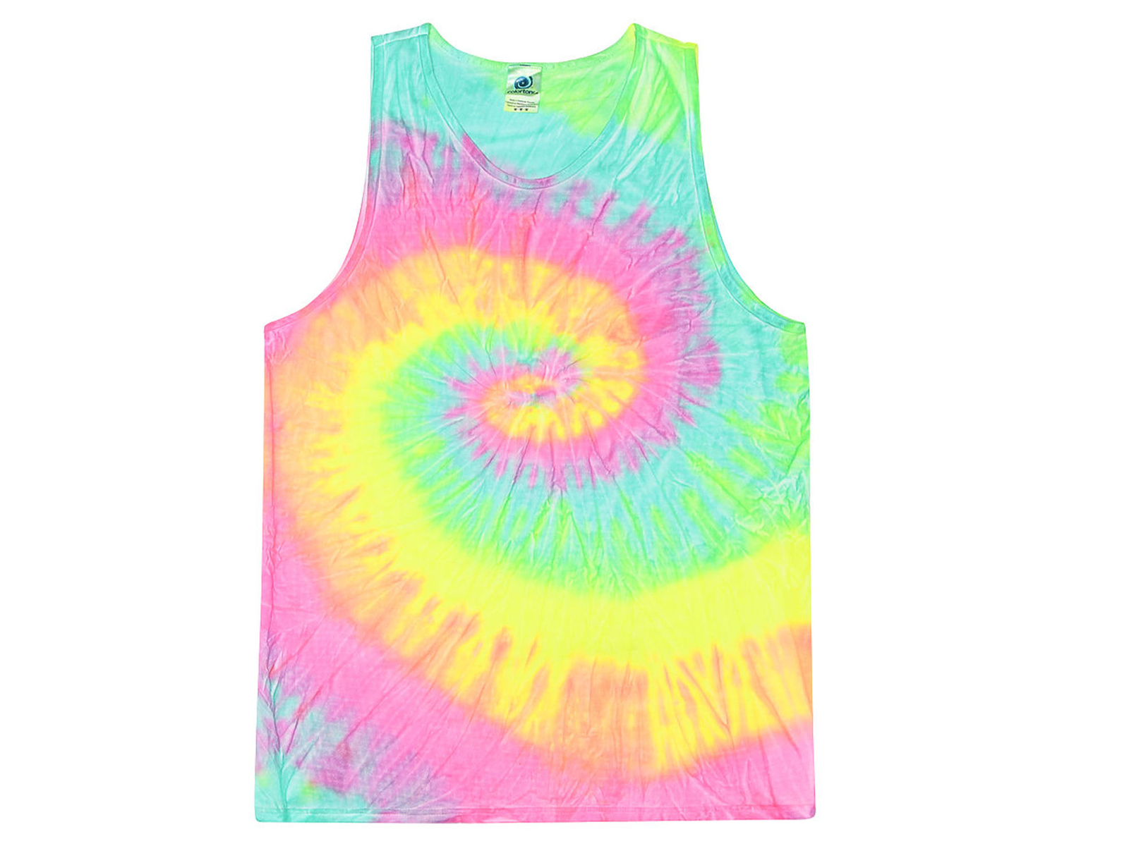 Minty Rainbow Tie Dye TankTops Sleeveless T-Shirt Adult S M L XL 2XL 3XL Cotton