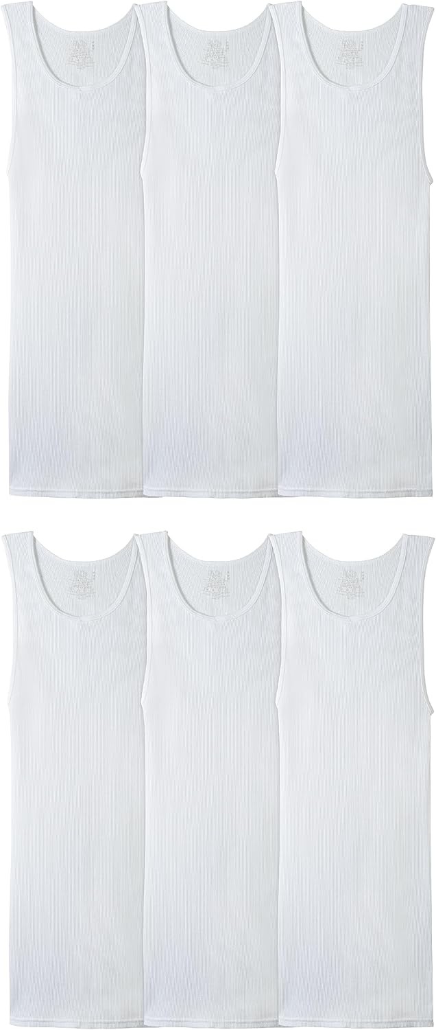 Men’s Sleeveles Tag Free Moisture Wicking Tank A-Shirt, Inner Singlet Mem’s Wear