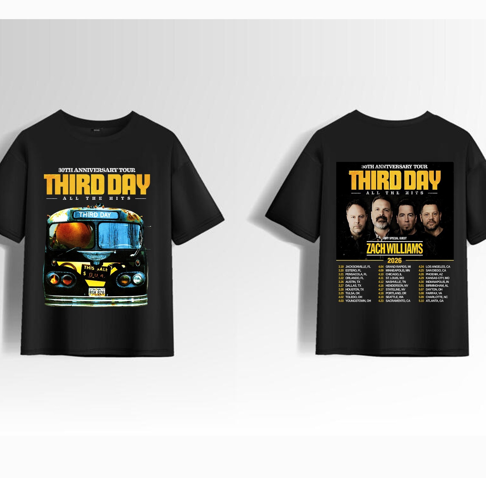 Third Day 30Th Anniversary Tour 2026 Unisex T shirt