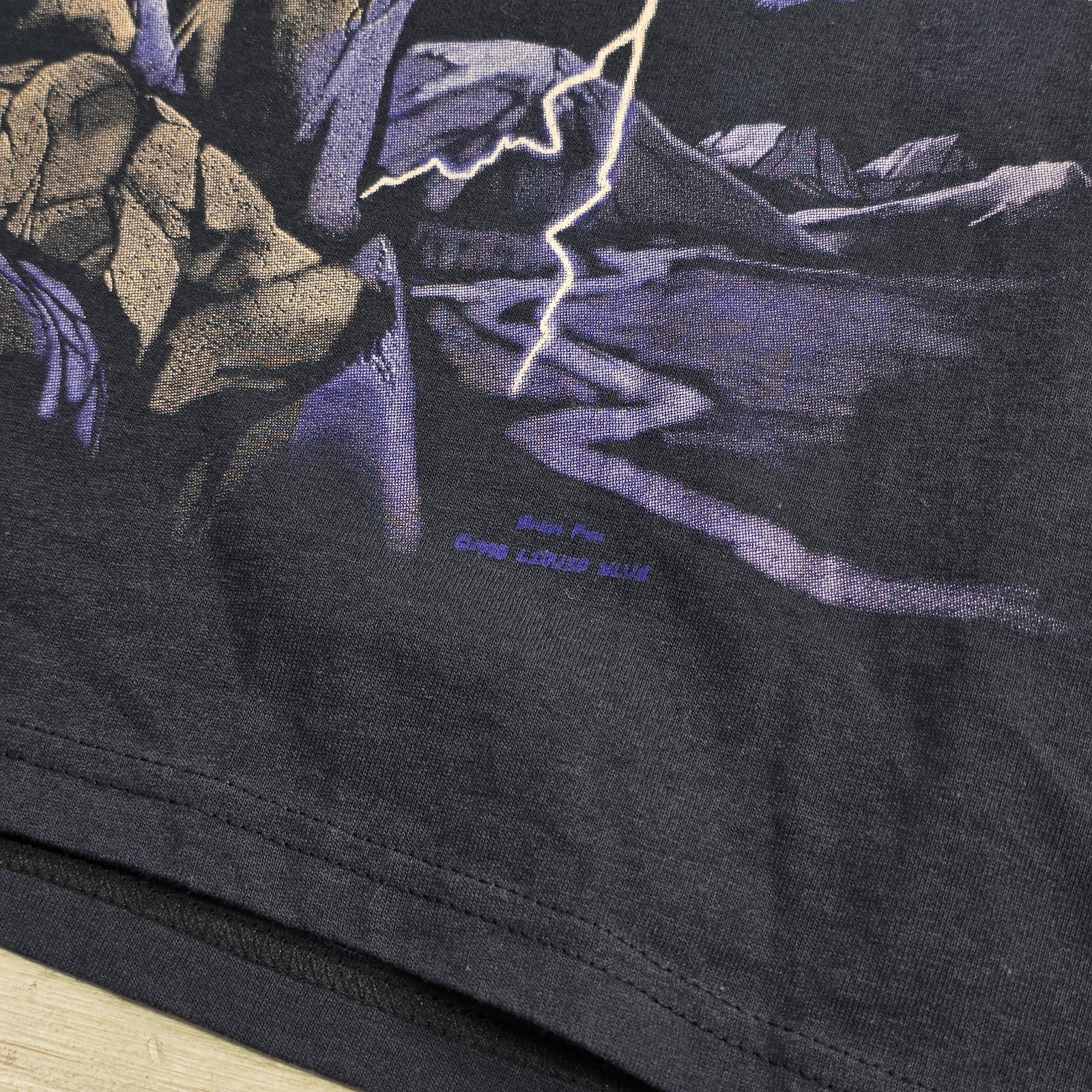 Liquid Blue Native American Horse AOP T-Shirt Mens L Brian Fox 1998 Vintage EUC