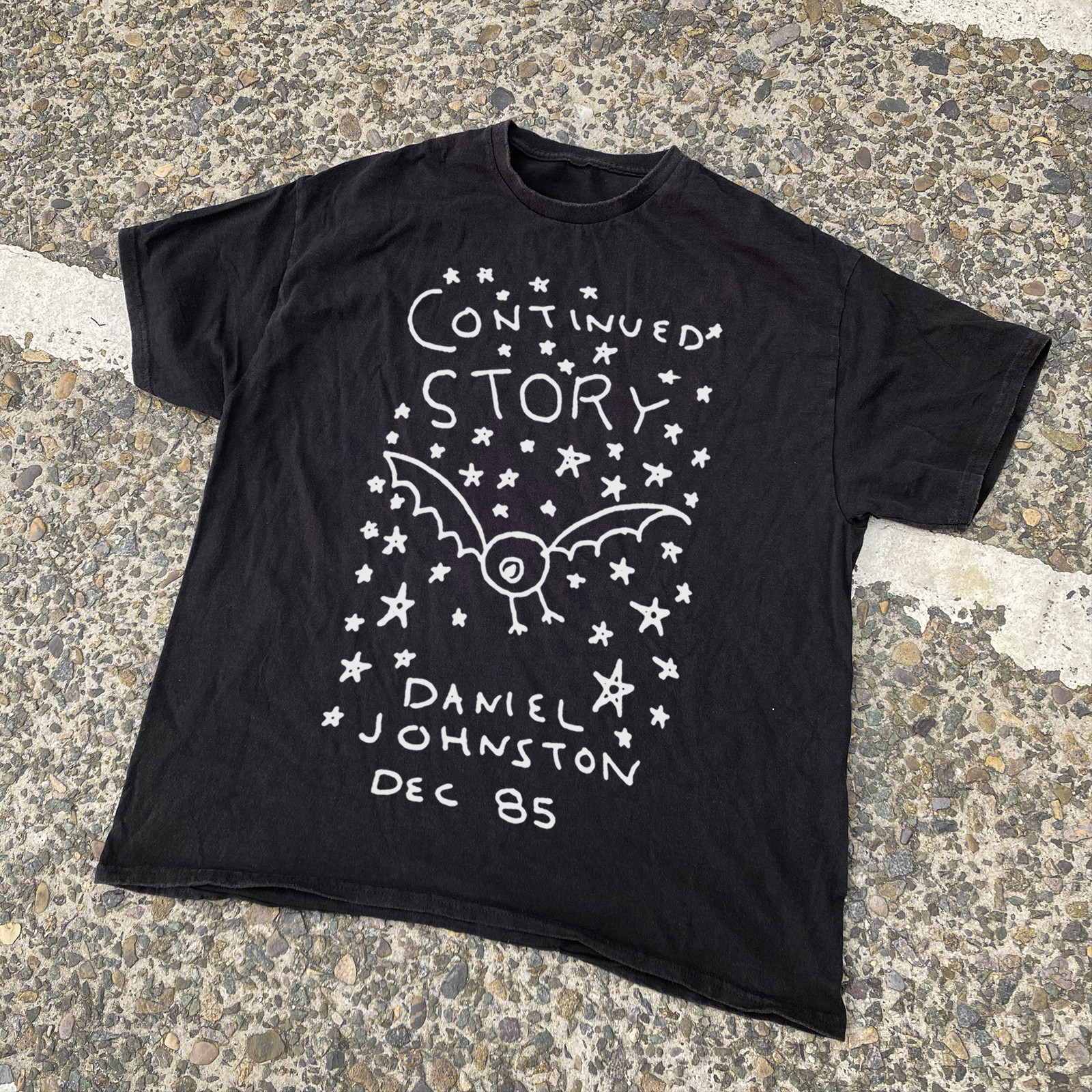 Daniel Johnston The Continued Story Classic T-Shirt Black S