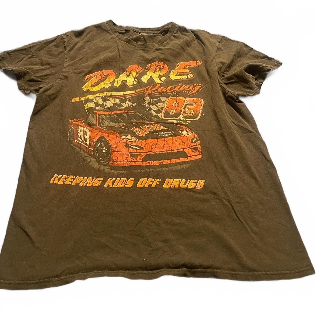 DARE Racing Black Graphic T-Shirt Keeping Kids Off Drugs