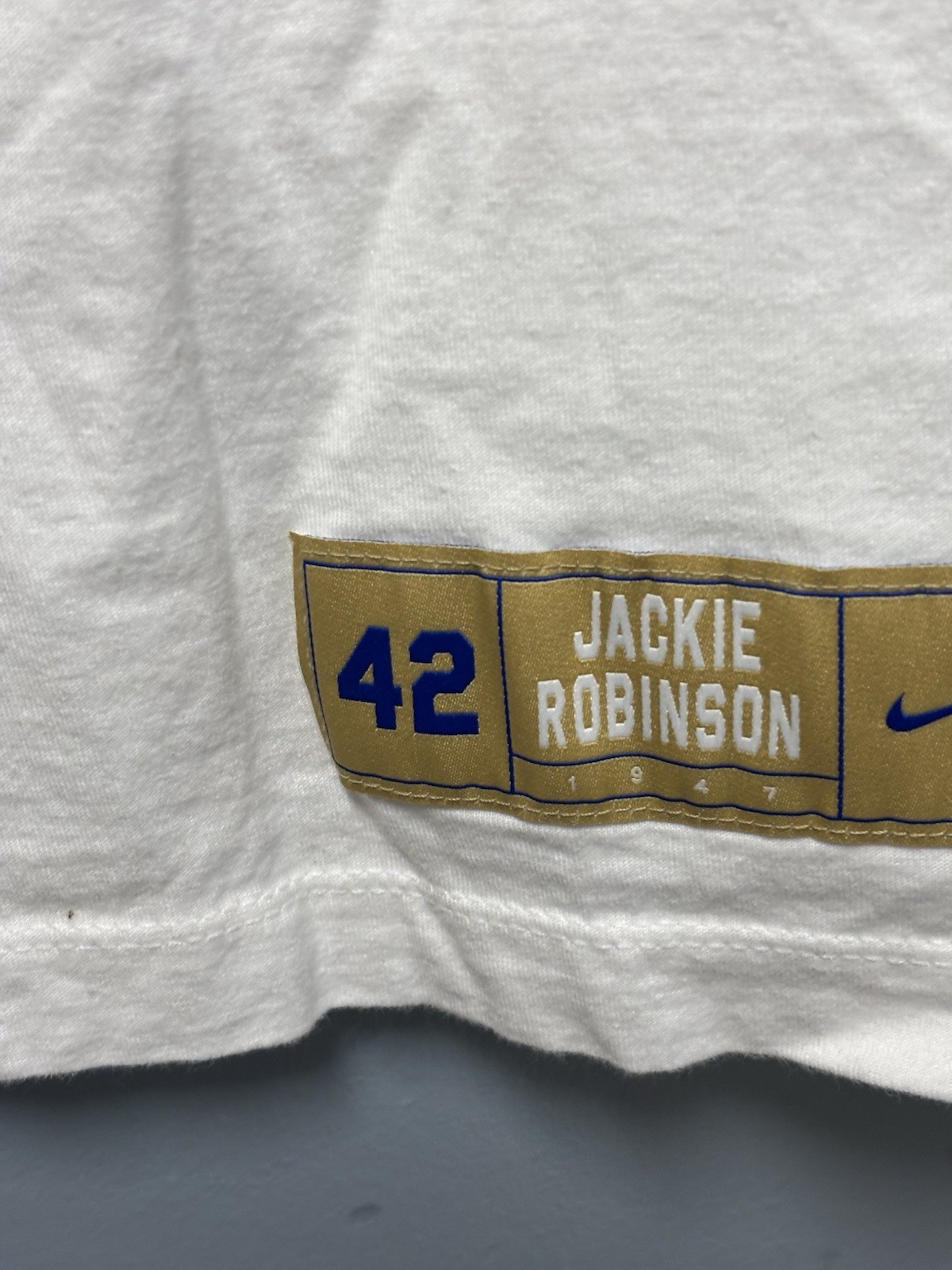 Nike Baseball 1947 Jackie Robinson 42 White T-Shirt Men’s Size L