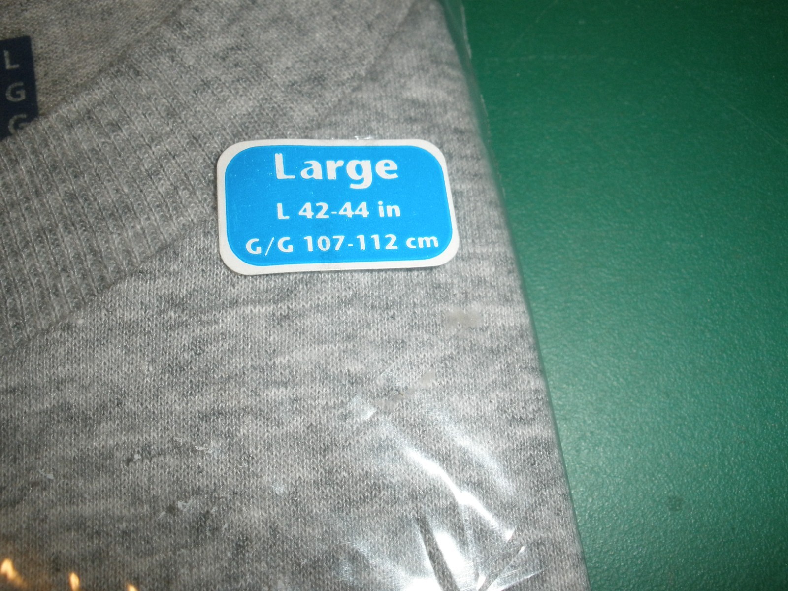 NEW NOS Fruit of the Loom 1 Pocket-T Large 42-44 Golden Blend GRAY
