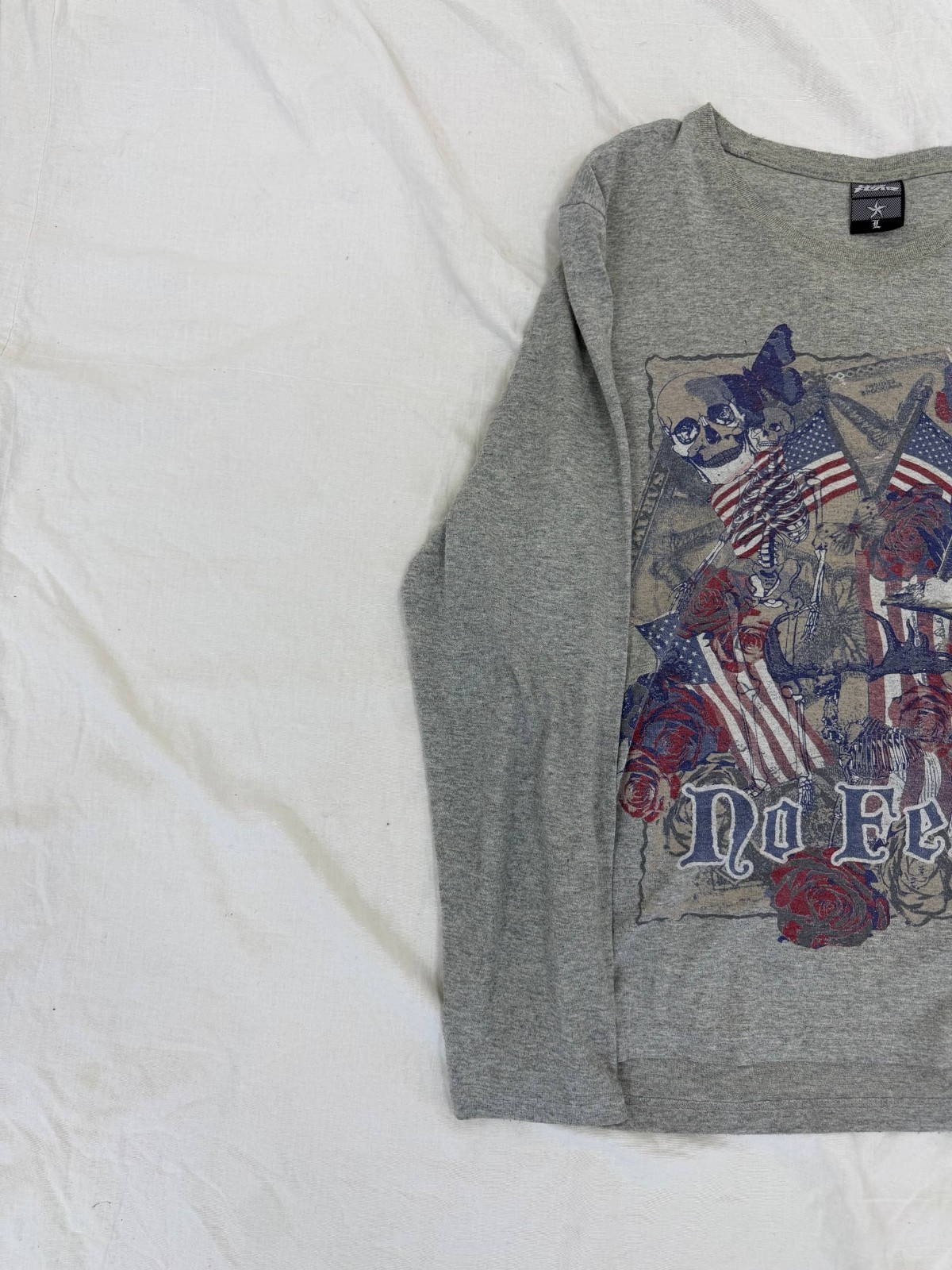 RARE Oversized VINTAGE SK8 STREETWEAR ARCHIVE Embroidered LOGO SKATER LONGSLEEVE