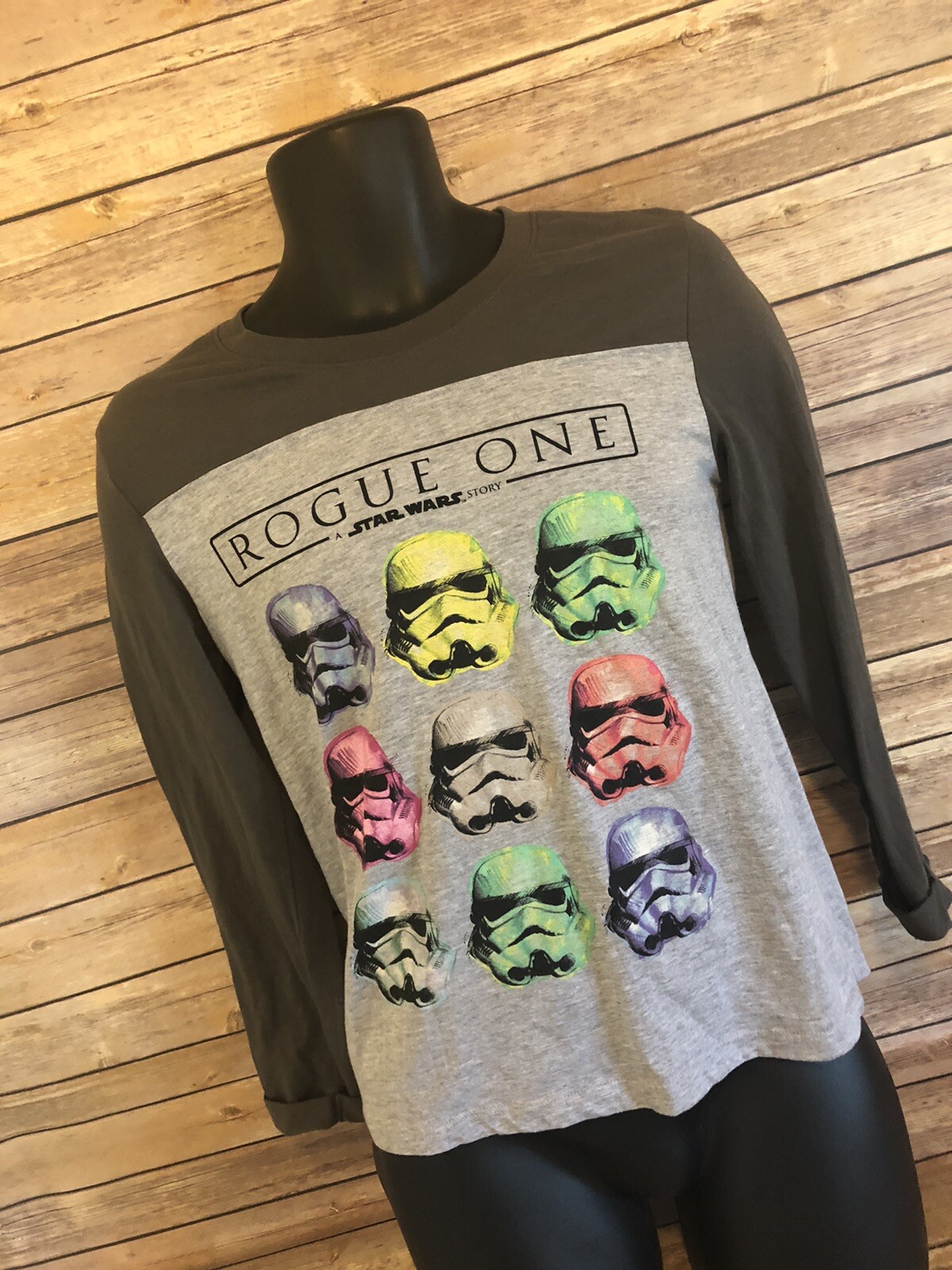 Star Wars Mens Shirt Size Small Black Darth Vader Rouge One Baseball Style