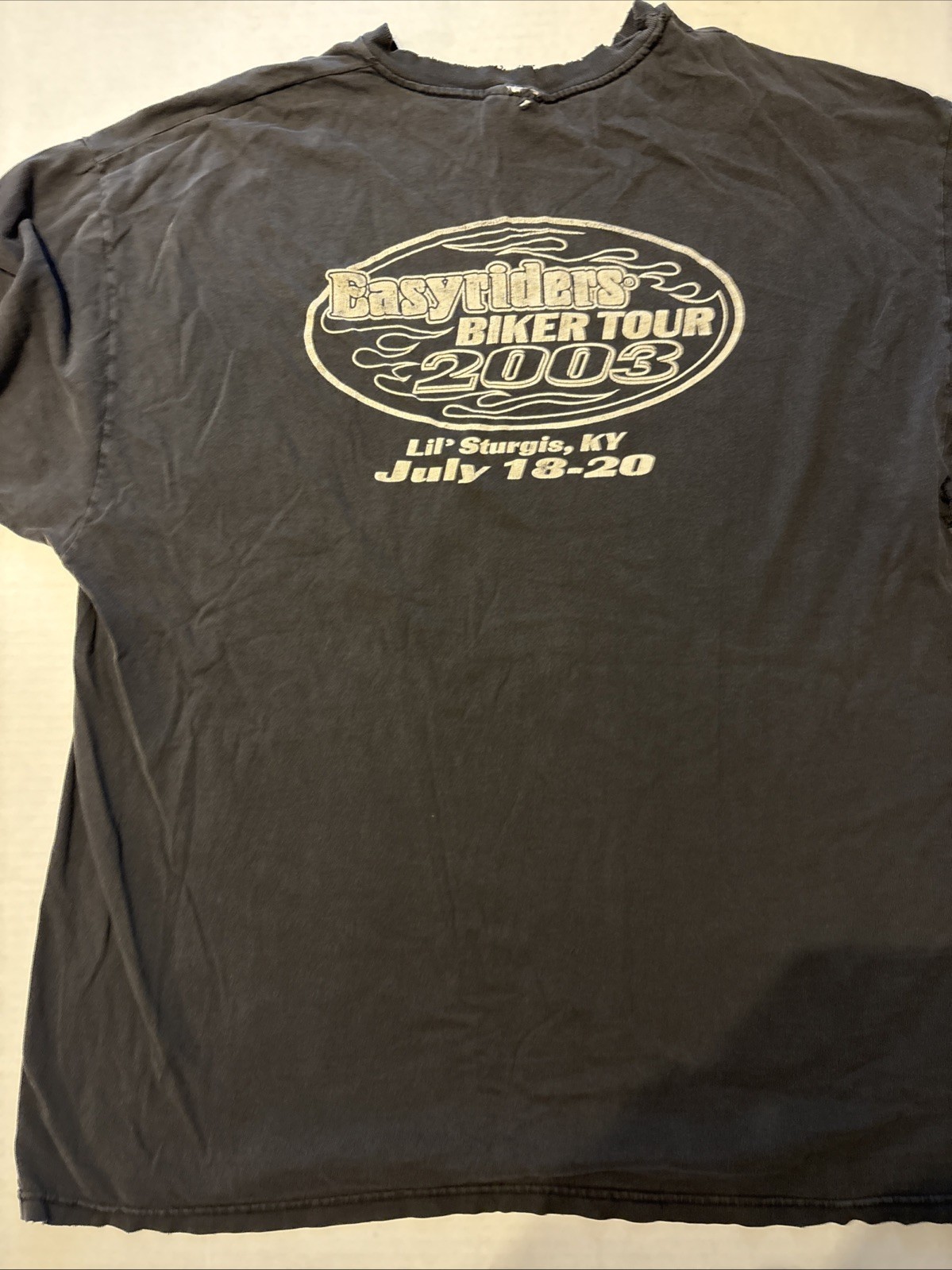 Vintage Easyriders Graphic Tee Mens 2XL Biker Shirt 2003 Rodeo Horses See Pics