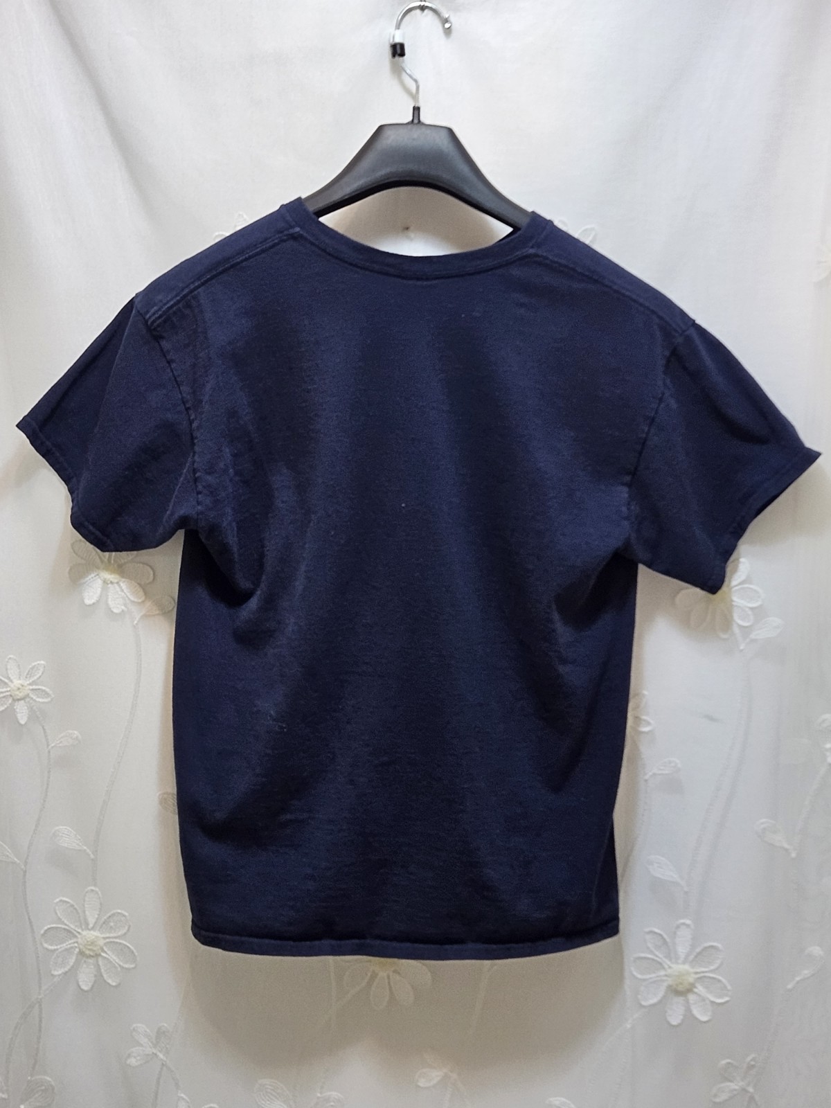 Gildan Mens Large Navy Blue Top Novelty Fathers Day Tribute Family Fits Like Med
