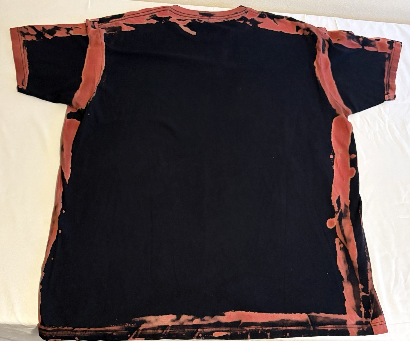 Marvel Deadpool Graphic T-Shirt Black Red Size XL Custom Distressed