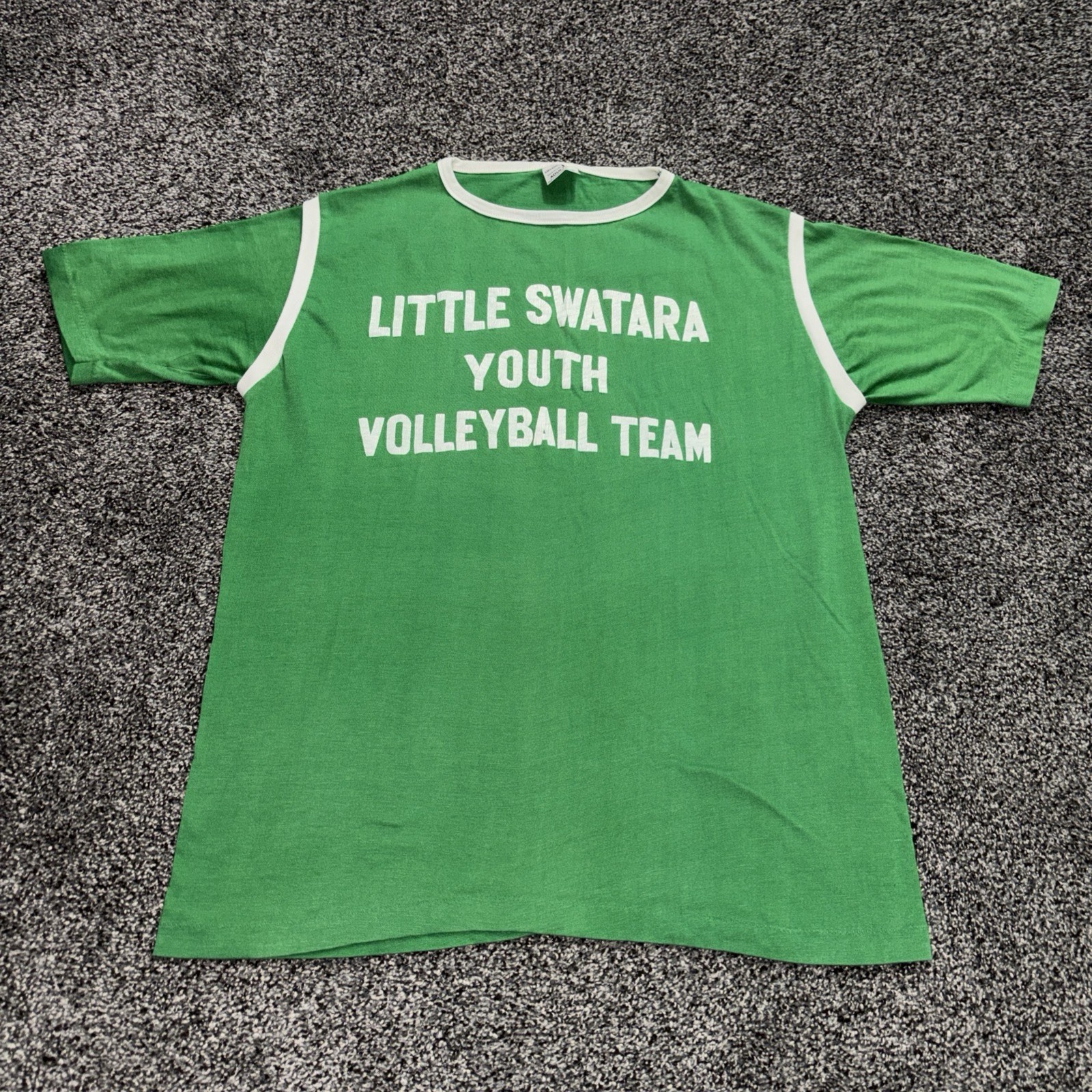 Vintage 70s Jersey Shirt XS USA Volleyball School Grunge 90s Single Stitch