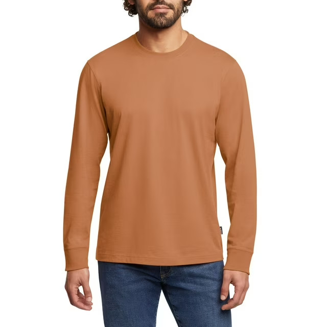 Eddie Bauer Men’s Long Sleeve Crewneck T-Shirt Size XL Orange