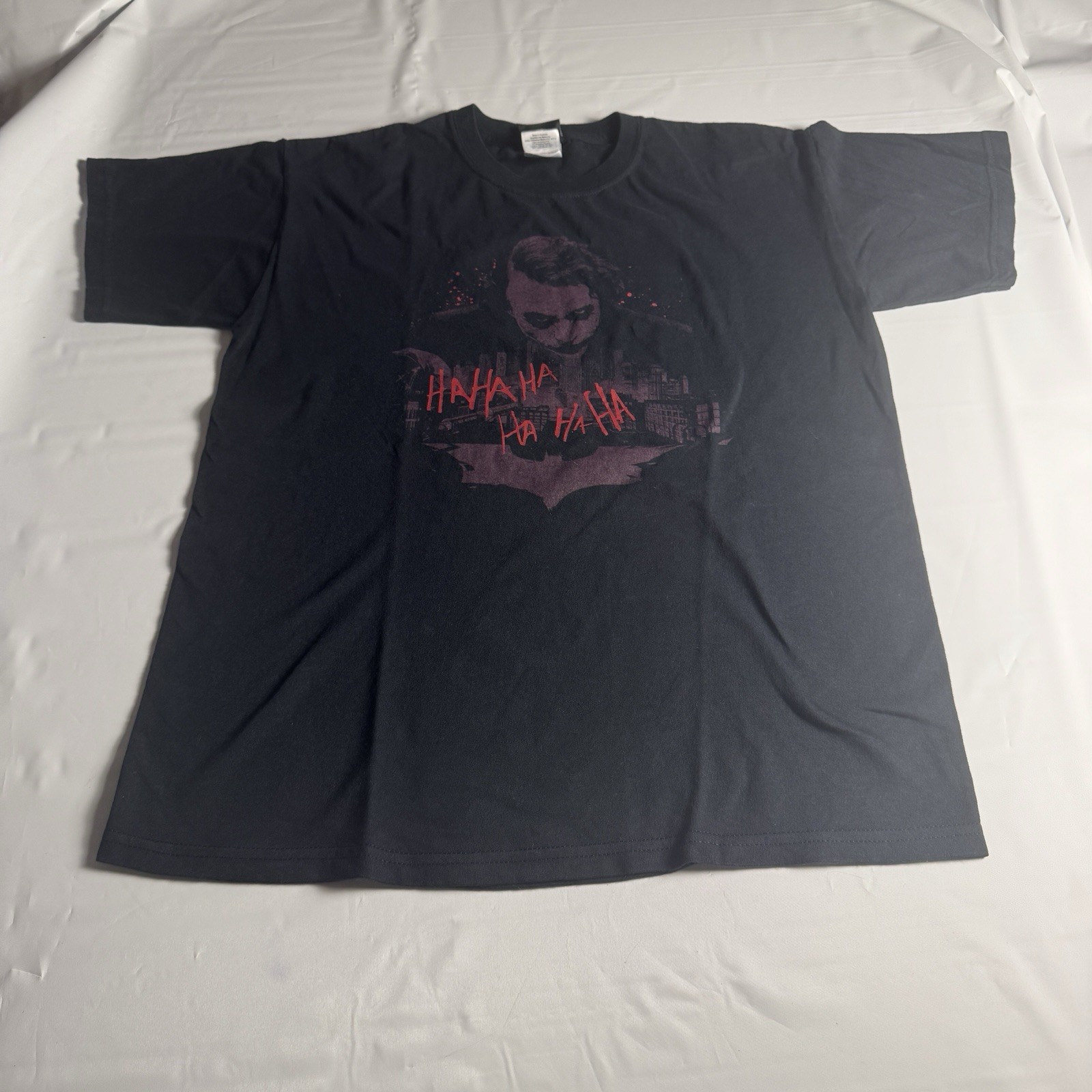 RARE Vintage 2008 The Dark Knight Joker Shirt OFFICIAL TAG Medium Heath Ledger