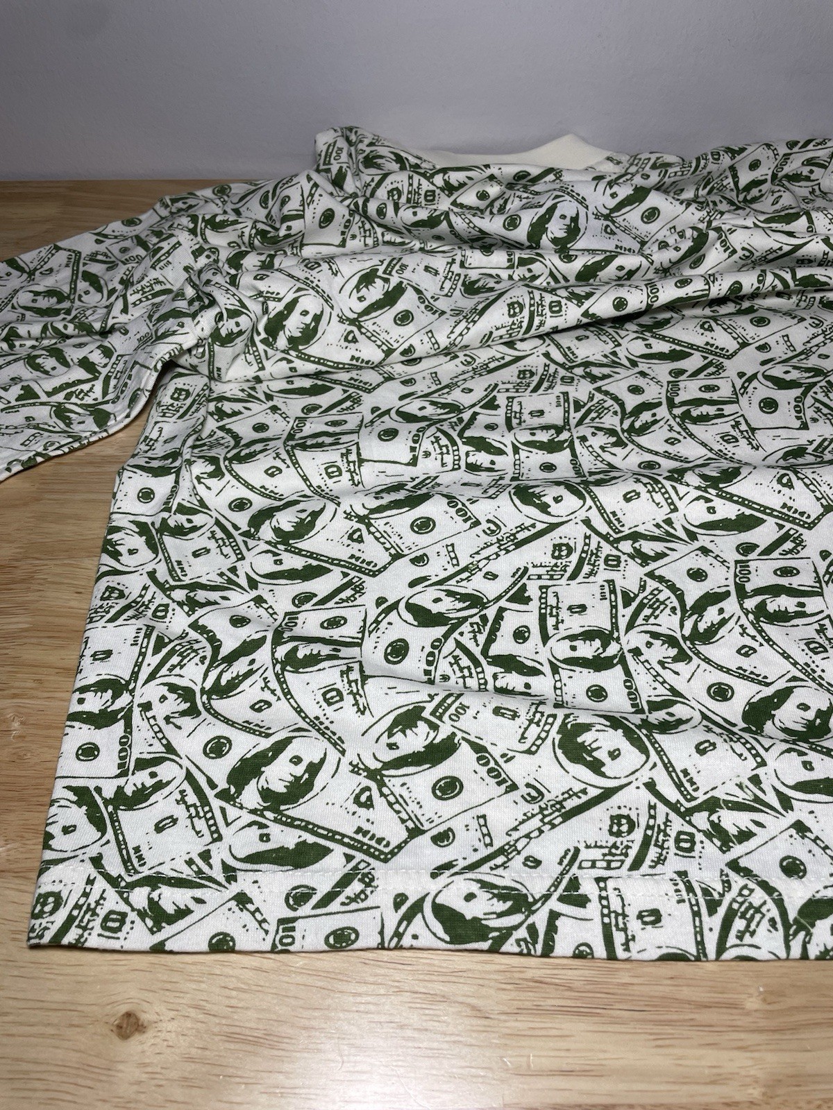 BNWT RoadBlock Ben Franklin 100 Dollar Bill $100 All Over Pattern T Shirt Mens M