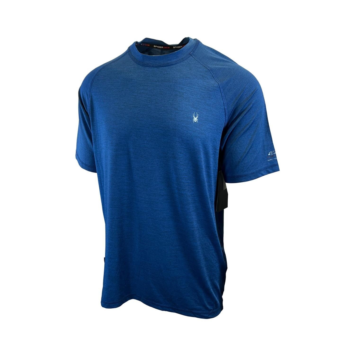 Spyder Swim Men’s Solid T-Shirt Rashguard Quick Dry UPF Lightweight Hybrid S/S