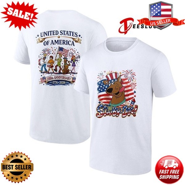 Scooby Doo 250th United State of America anniversary cartoon T-Shirt | S-5XL
