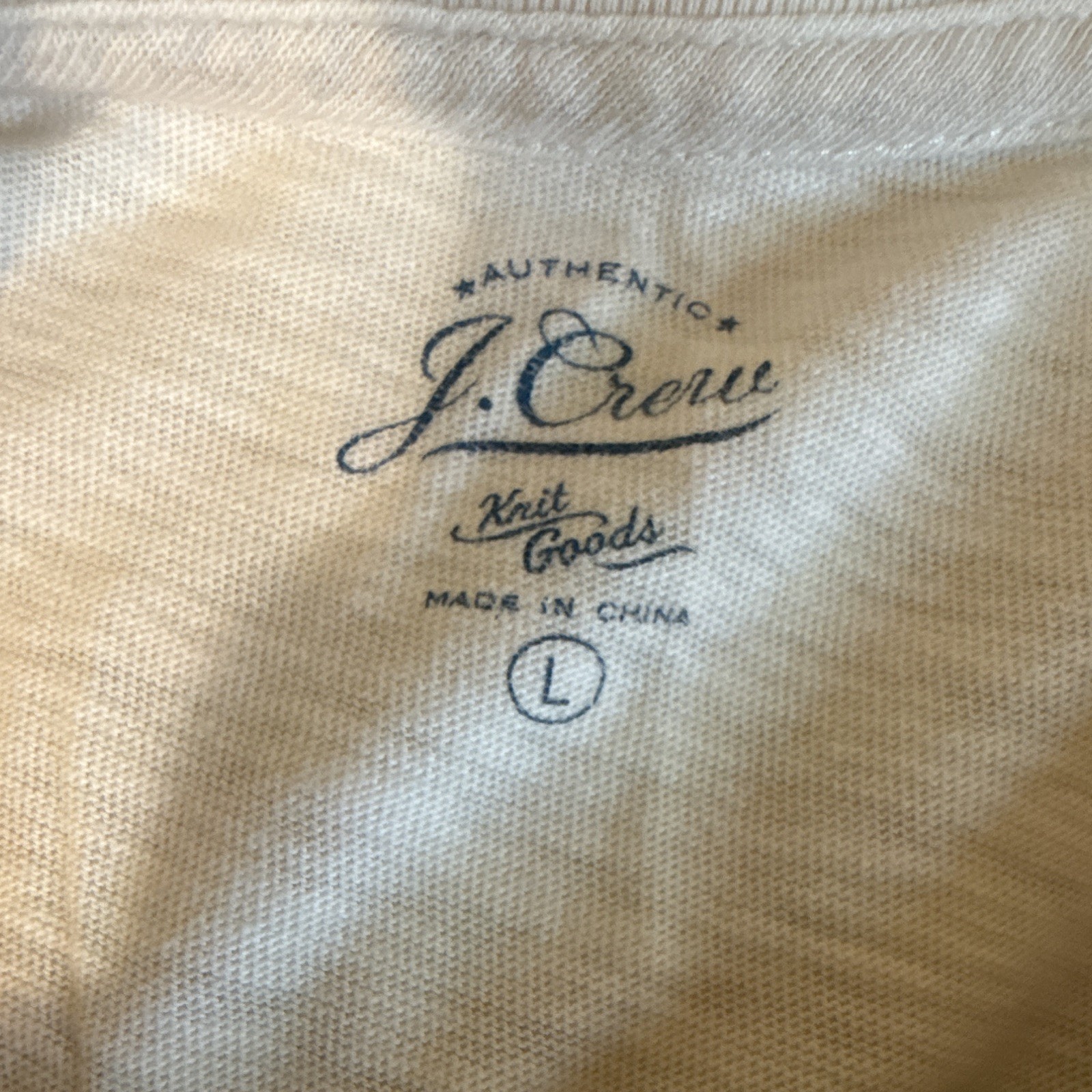 J.Crew Men’s Knit Colorblock Crew Neck Short Sleeve T-Shirt White/Blue L