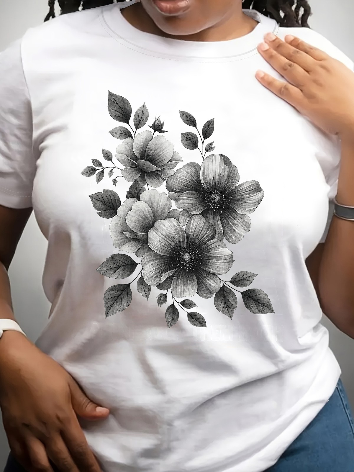 Women’s Round-neck Short-sleeve T-shirt Butterfly Print Casual Fashion T-shirt √