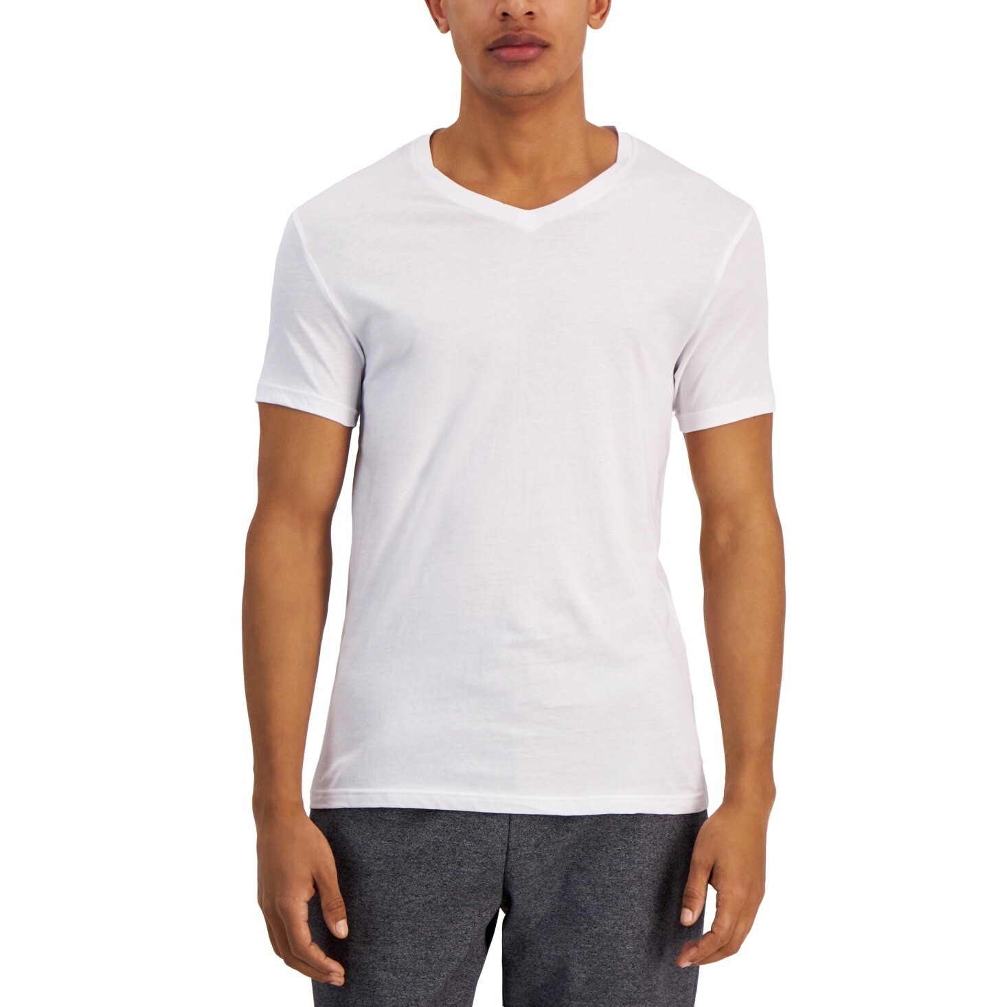 4Pack Alfani T-Shirt Mens Small White Solid 100% Cotton Regular Fit Tagless