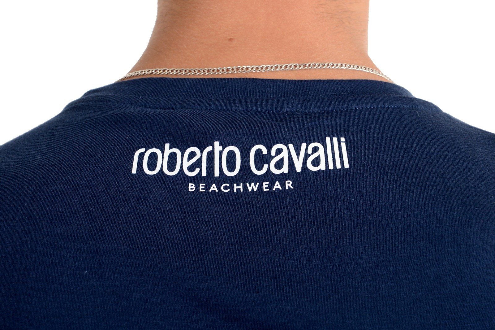 Roberto Cavalli “Beachwear” Men’s Blue Graphic Print T-Shirt US 2XL IT 56
