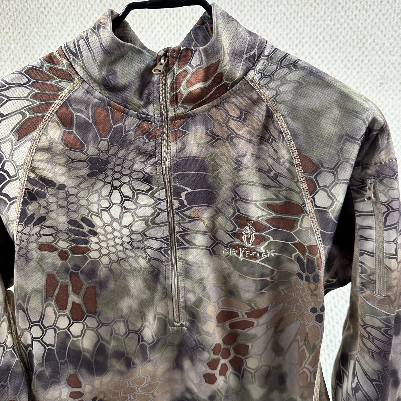 Kryptek Valhalla 1/4 Zip Pullover Mens S Highlander Camouflage Tactical Shirt
