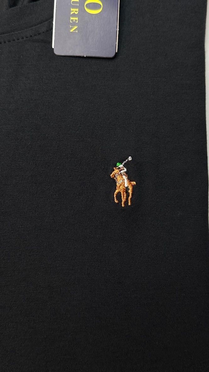 Polo Ralph Lauren Men Short Sleeve Crew Neck Tee Black Free Shipping
