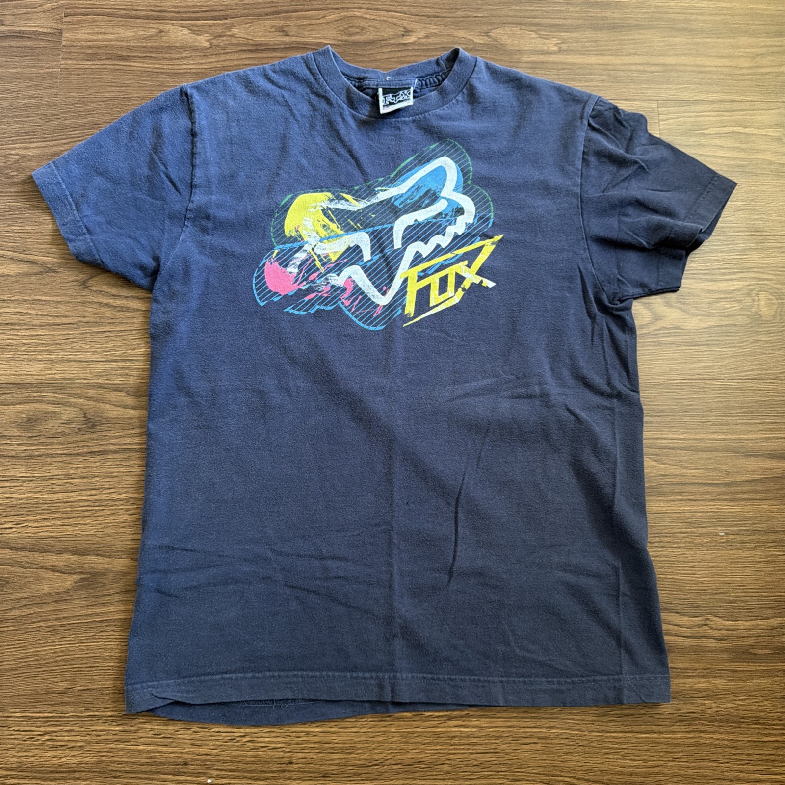 vintage fox racing faded Y2k t shirt Medium 2000s style