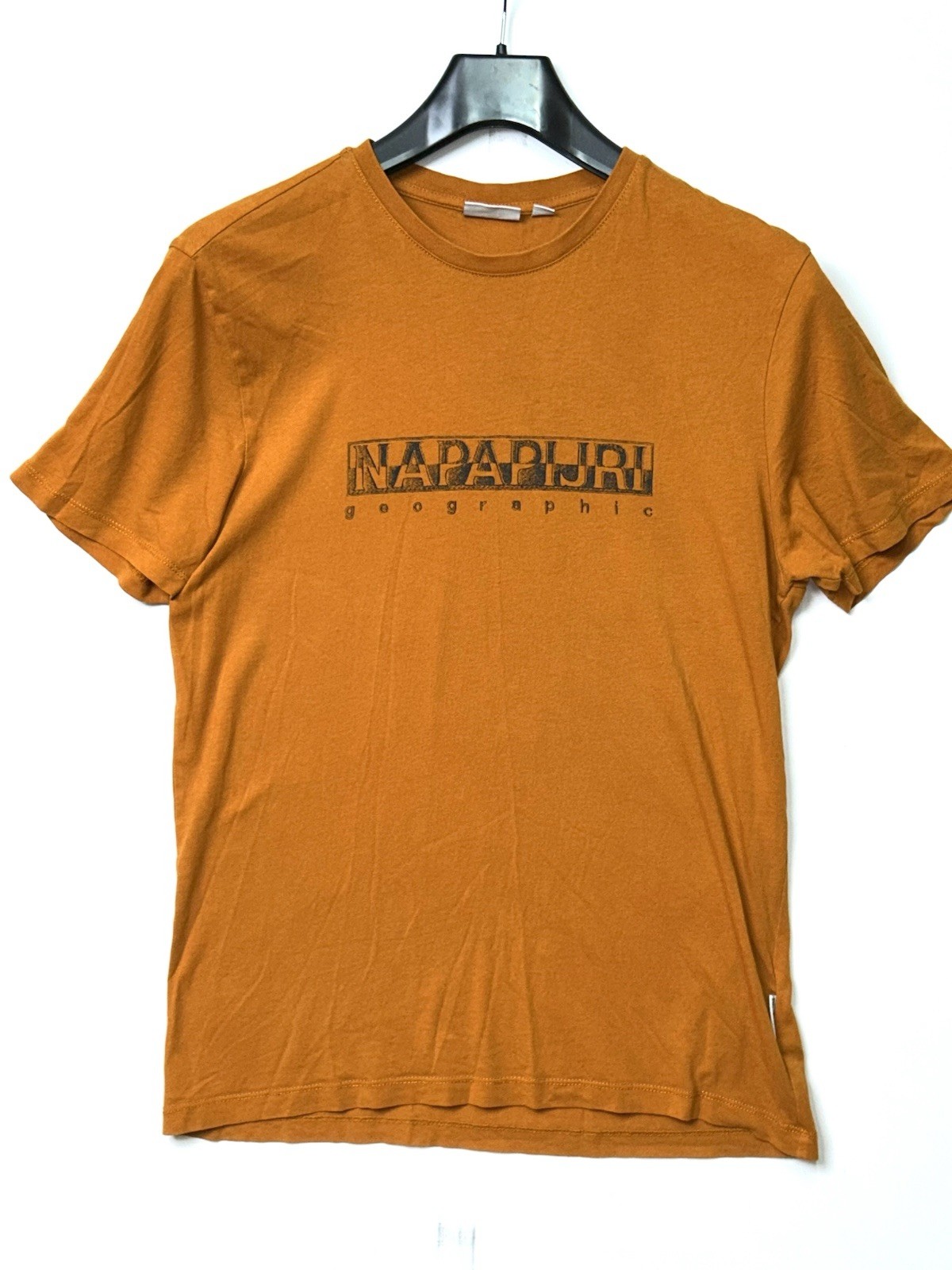 Napapijri Box Short Sleeved T-Shirt, Mustard, Men’s Small. Designer Terraces