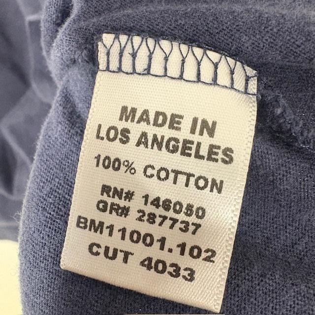 Buck Mason Shirt Mens Small Blue 100% Cotton Crewneck Tee Made USA Solid Basic