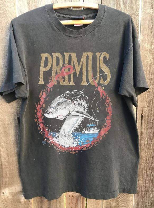Primus Band 1993 Fish Shirt Graphic Charcoal Unisex T shirt S-5XL KH17652