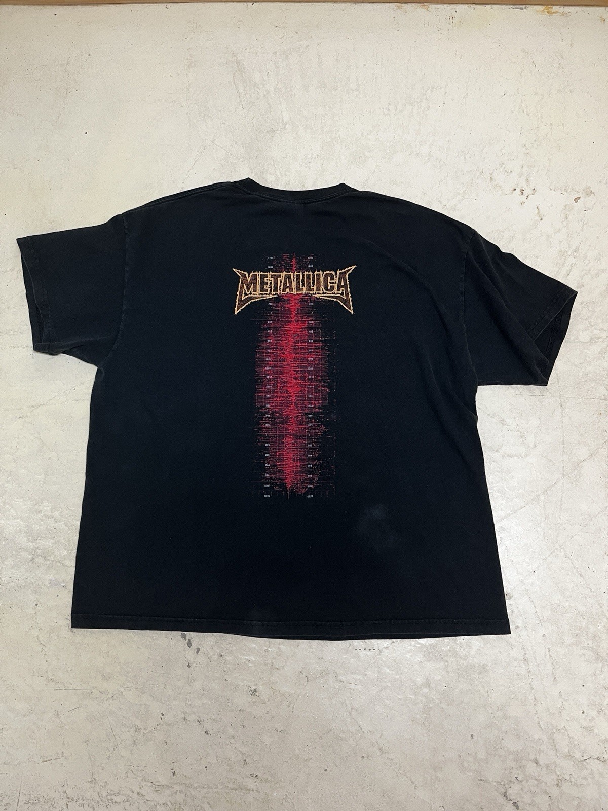 Hanes Heavyweight Metallica Double-Sided Black Graphic Crew Neck T-Shirt 2XL