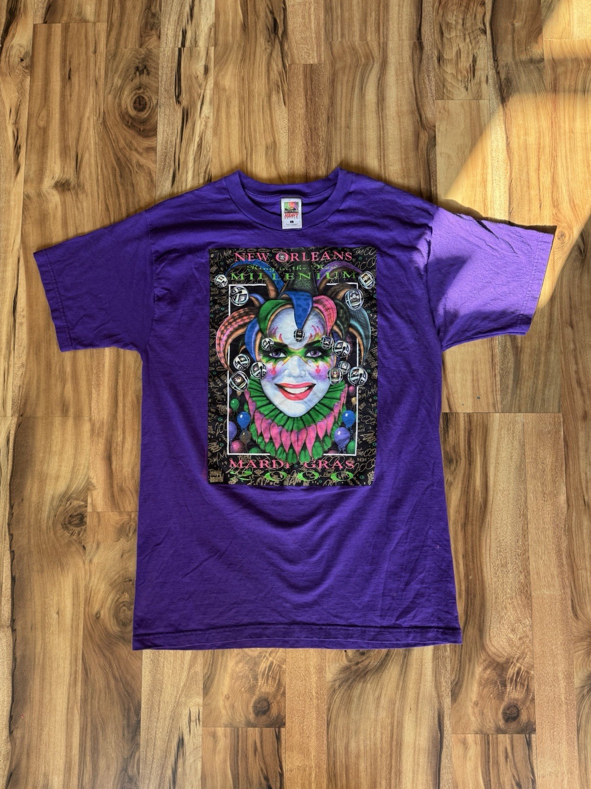NEW ORLEANS MILLENIUM 2000 Y2K MARDI GRAS Shirt Artwork By Andrea Mistretta