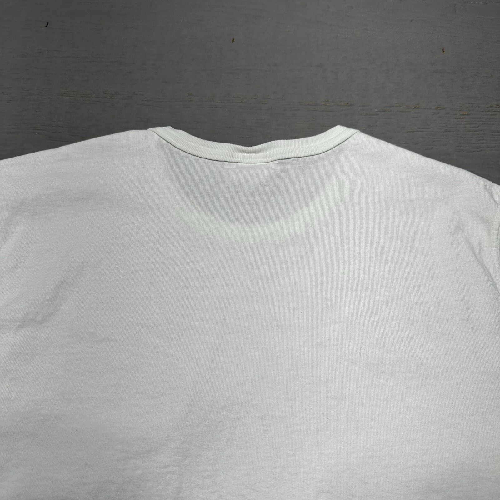 Champion Shirt Mens Medium White Patch Logo Cotton crew Neck Casual