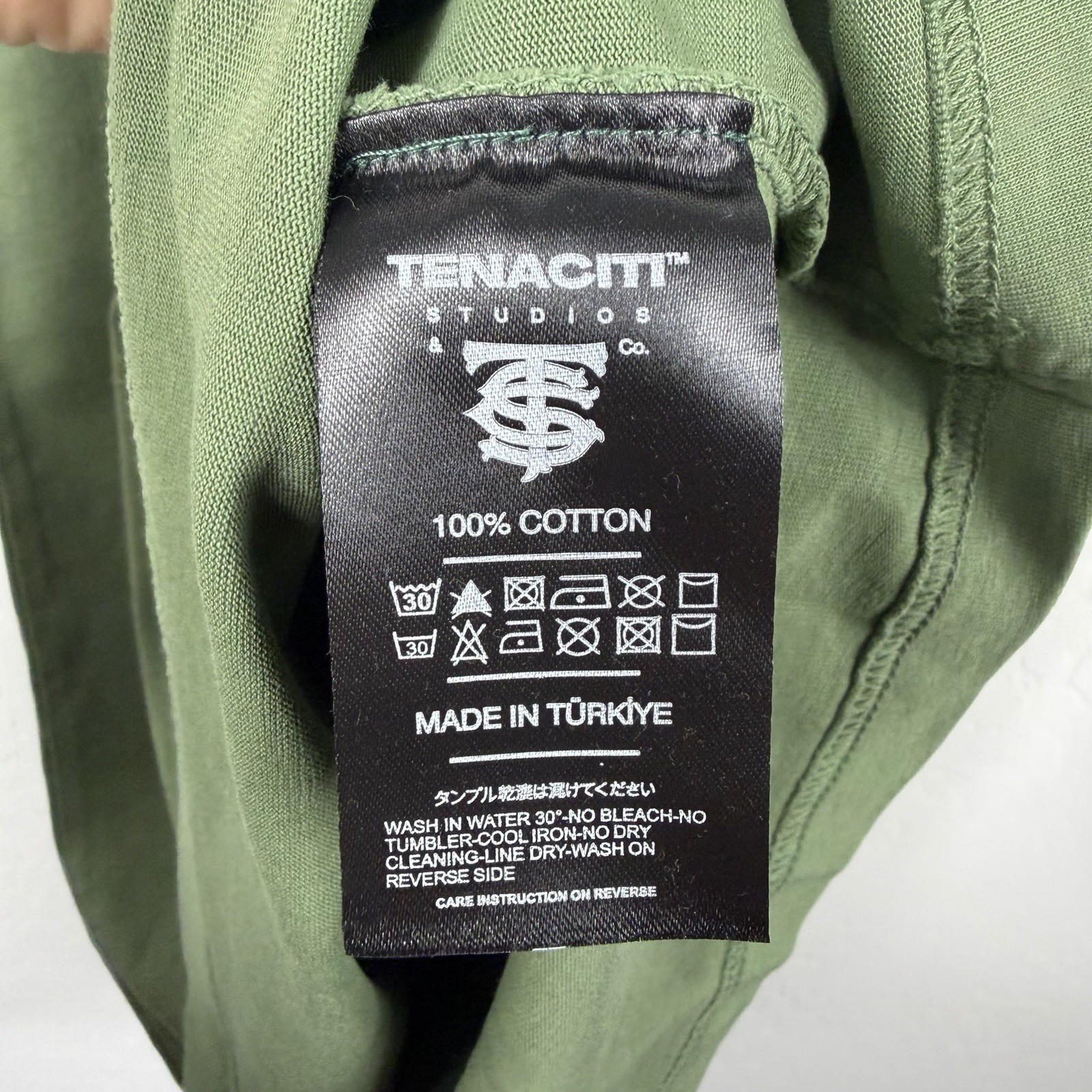 Tenaciti Men’s Green Biker Streetwear Shirt NWT Size Medium
