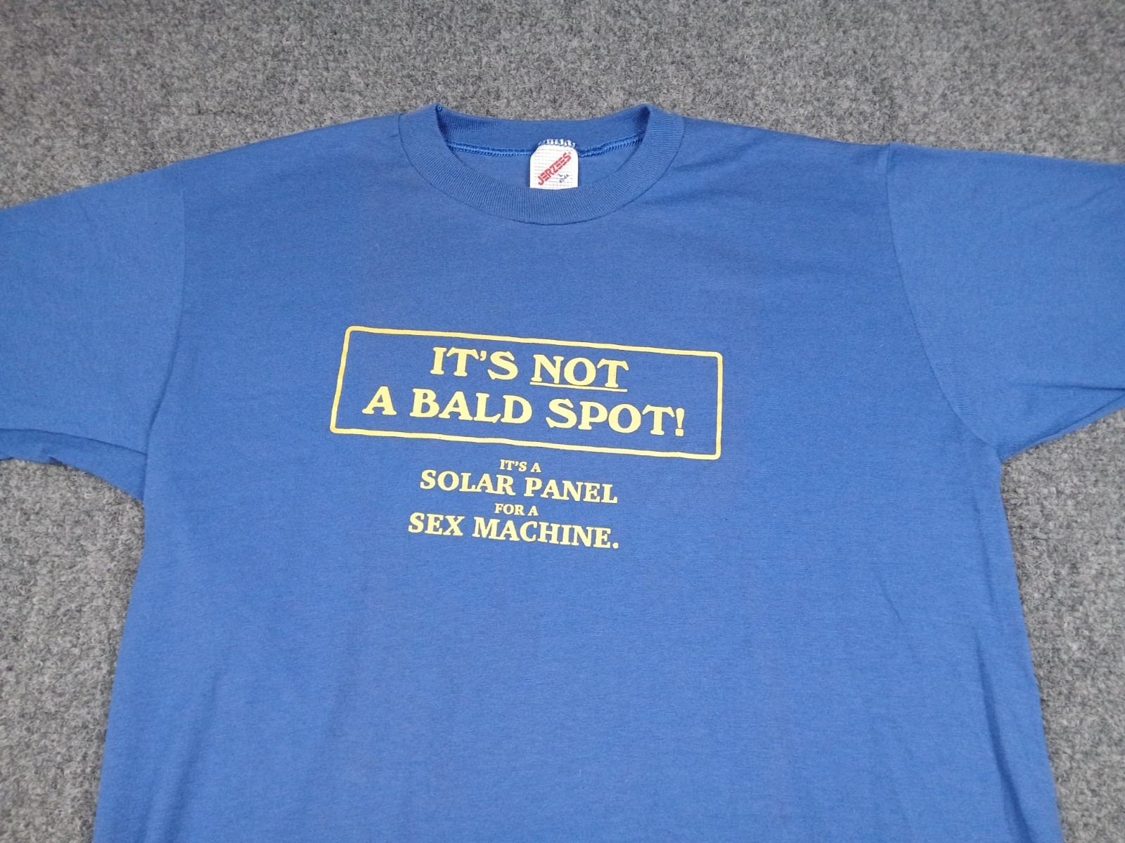 Vintage Its Not A Bald Spot Its A Solar Panel Sex Machine Funny T Shirt Mens L
