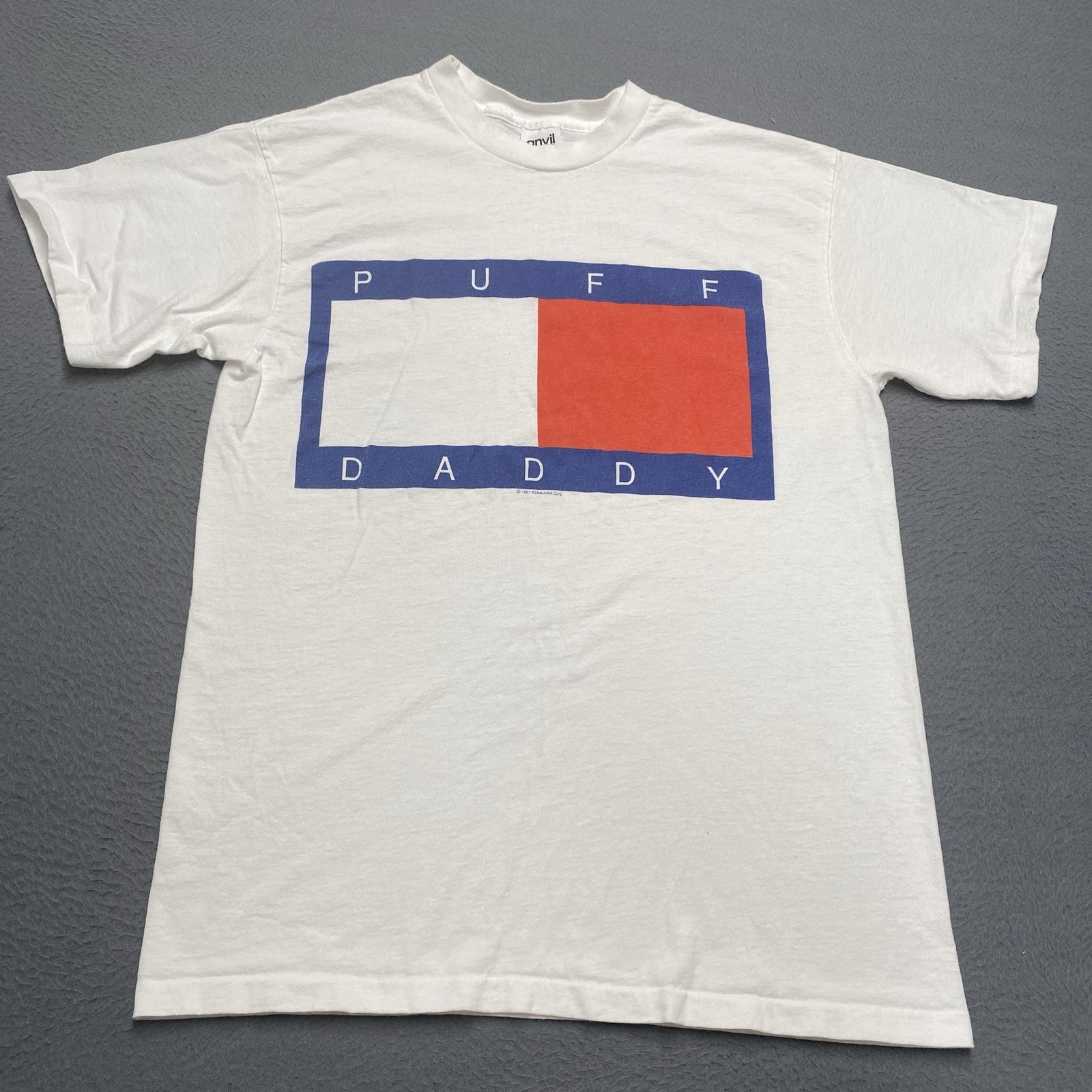 Vintage Puff Daddy Shirt Mens Large White 1997 Anvil Graphic Hip Hop Rap 90s
