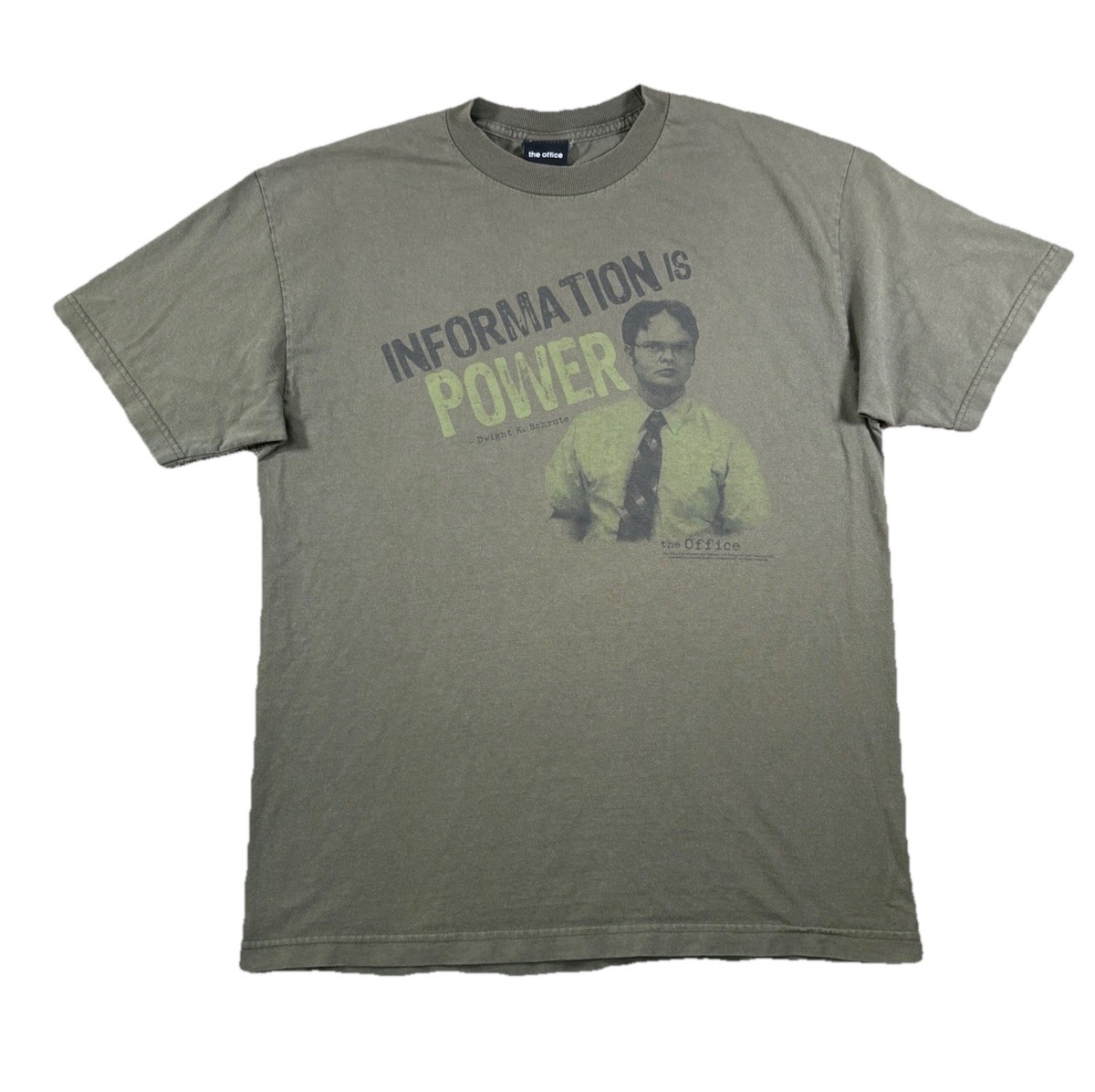Vintage The Office T-Shirt Dwight Schrute Information TV Show Promo • Size Large