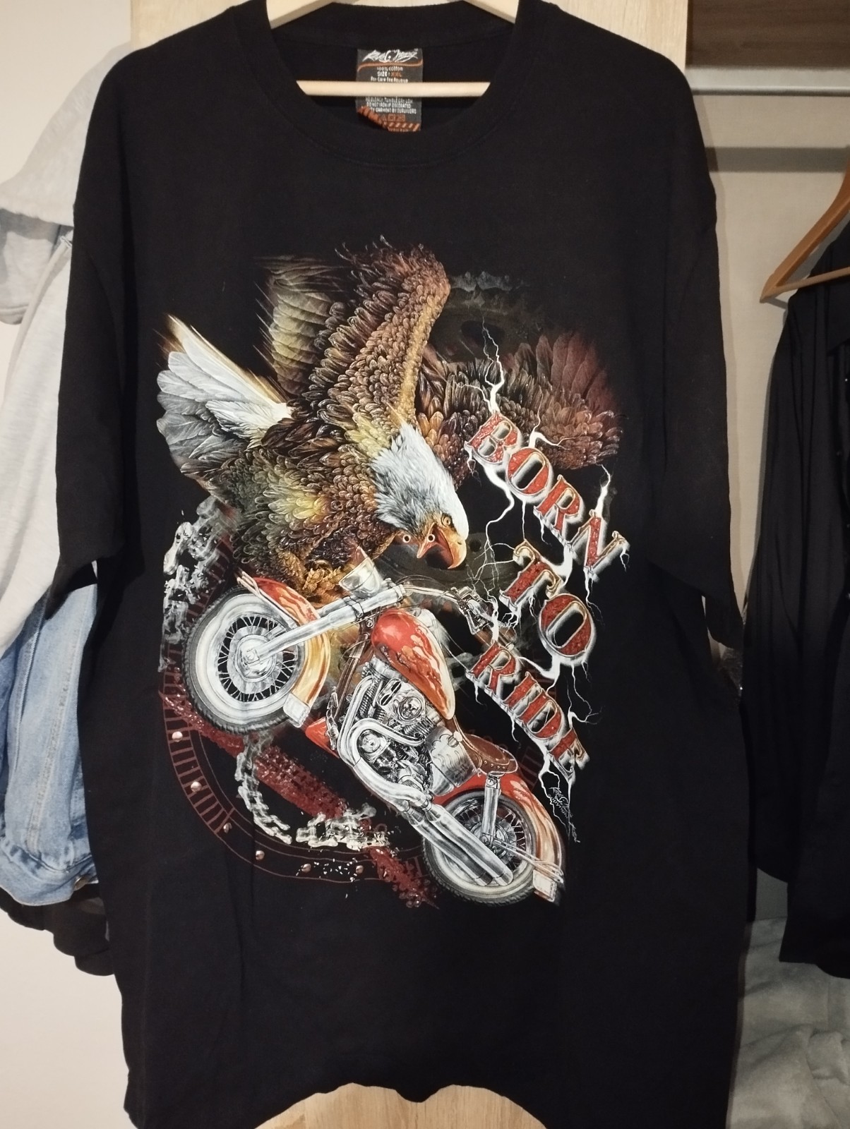 rock biker t shirt 2xl