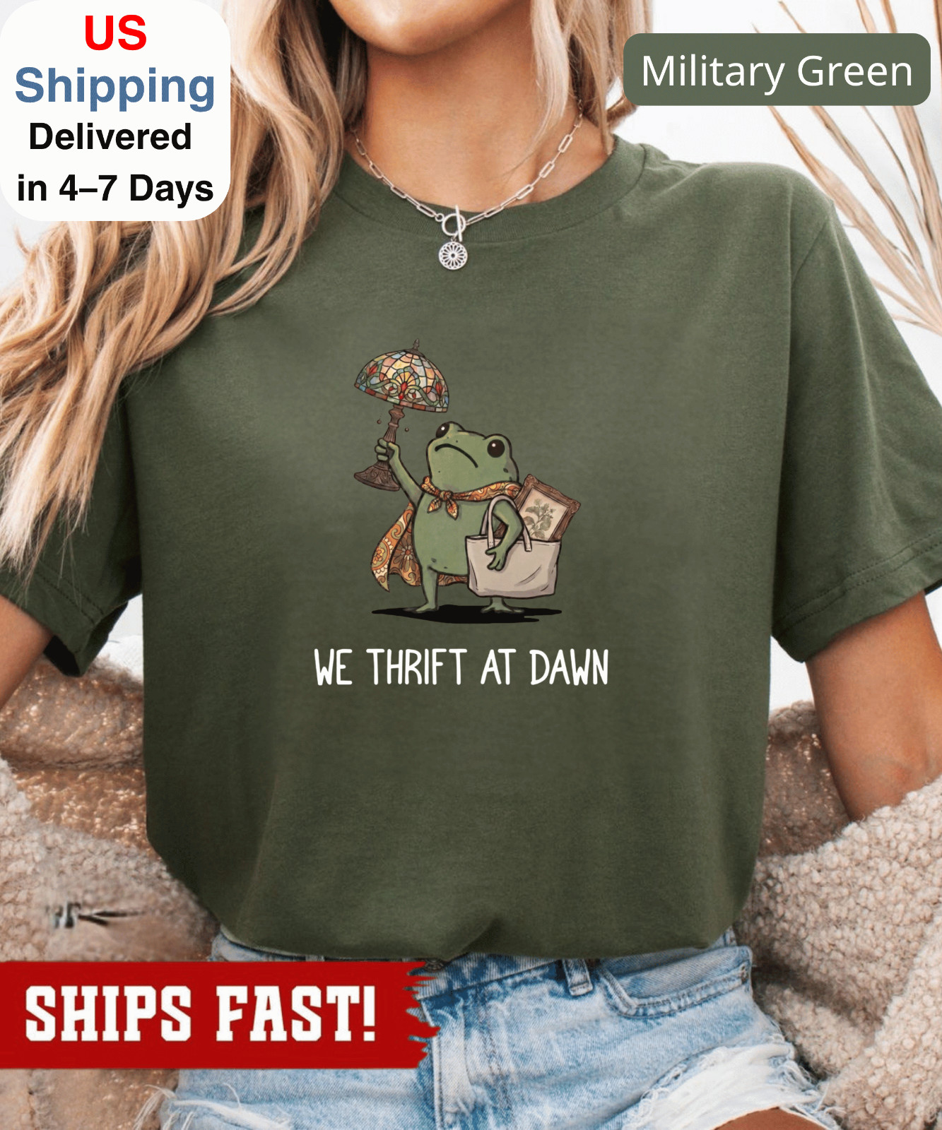 We Thrift At Dawn Shirt, Funny Frog Meme Thrifting Tee, Thrift Lover TShirt, Vin