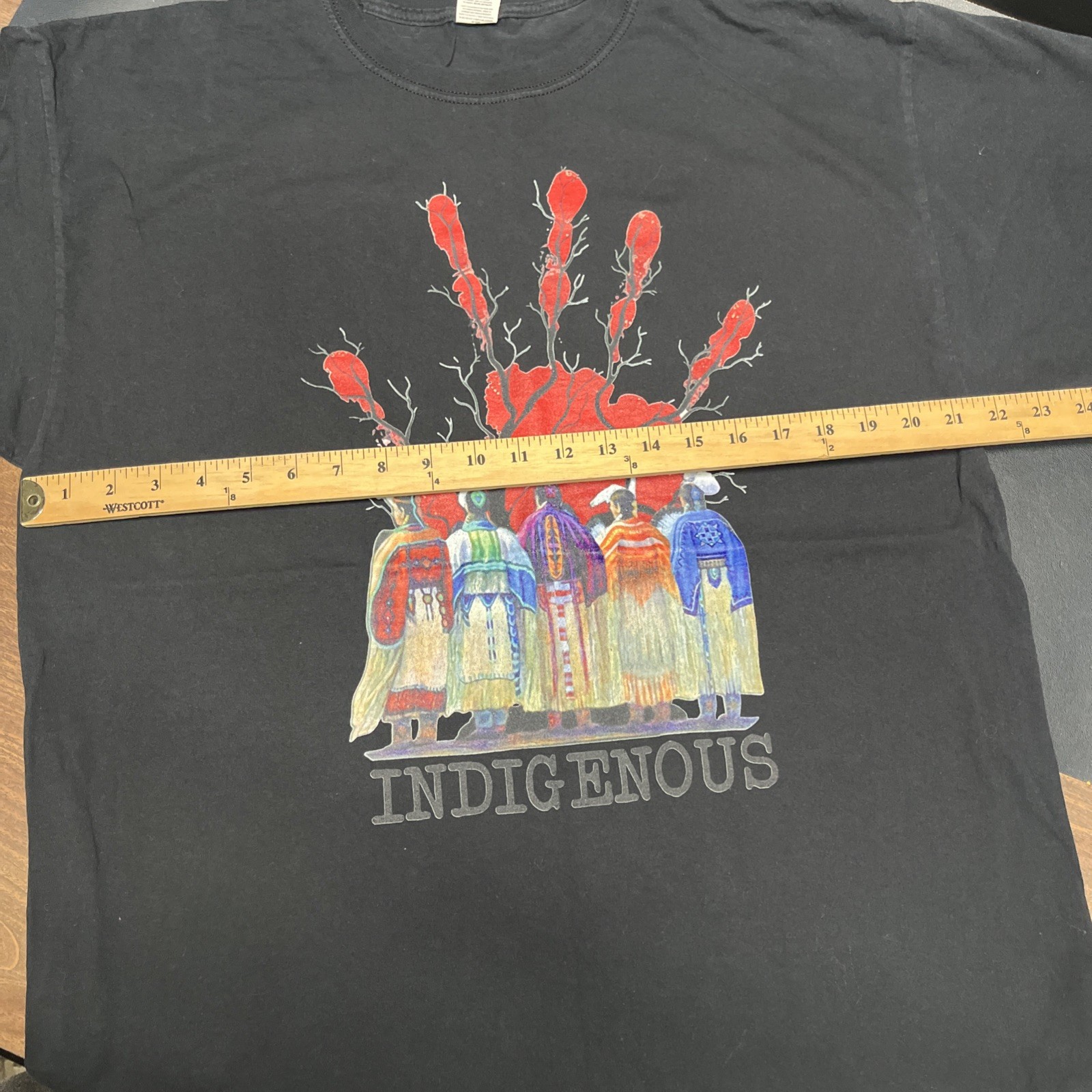 Vintage Native American “Indigenous” Red Hand Indian Native American T-Shirt. LL