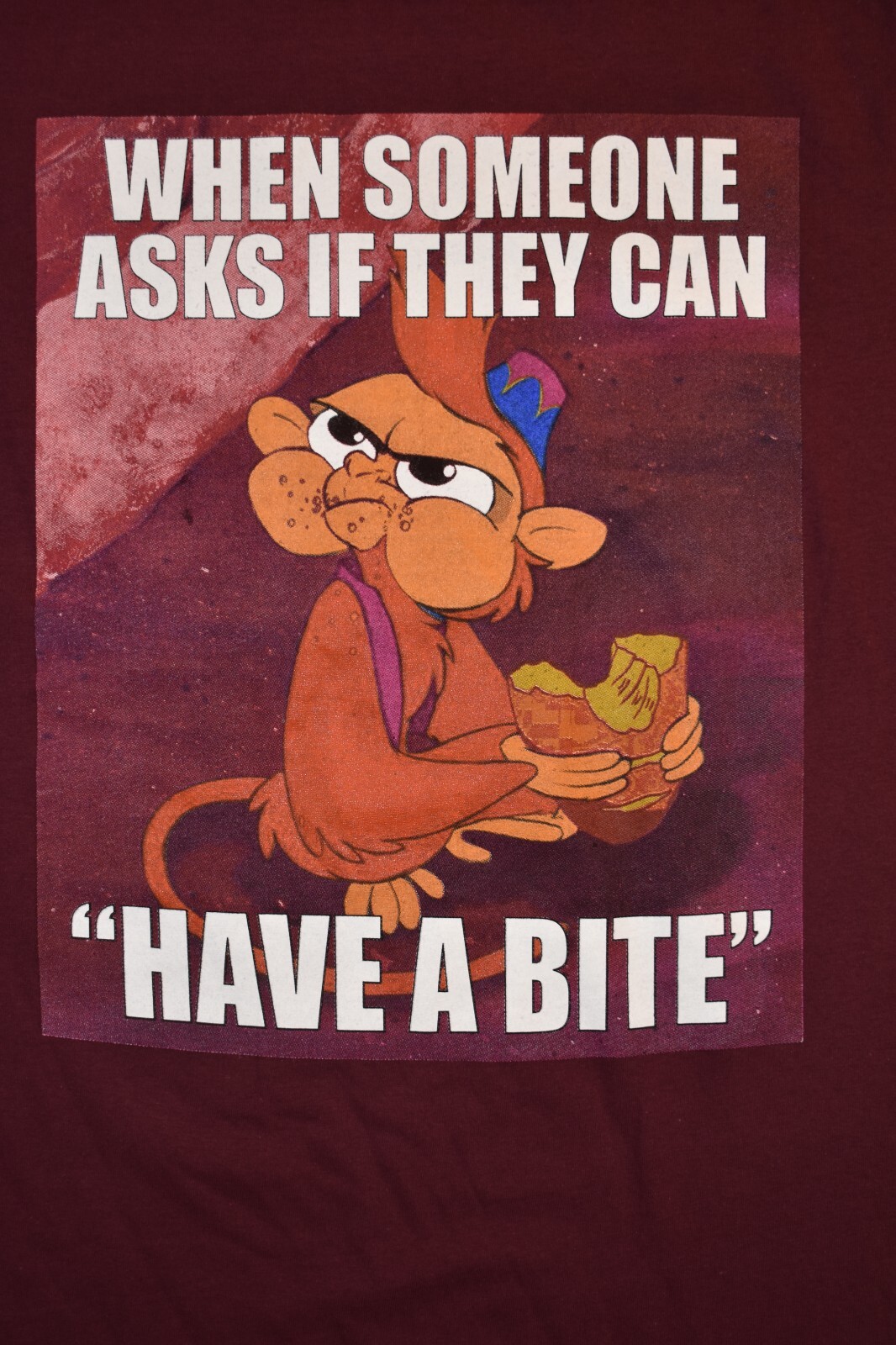 Disney Mens Meme Abu When Someone Asks.. Aladdin Shirt New S, M, L