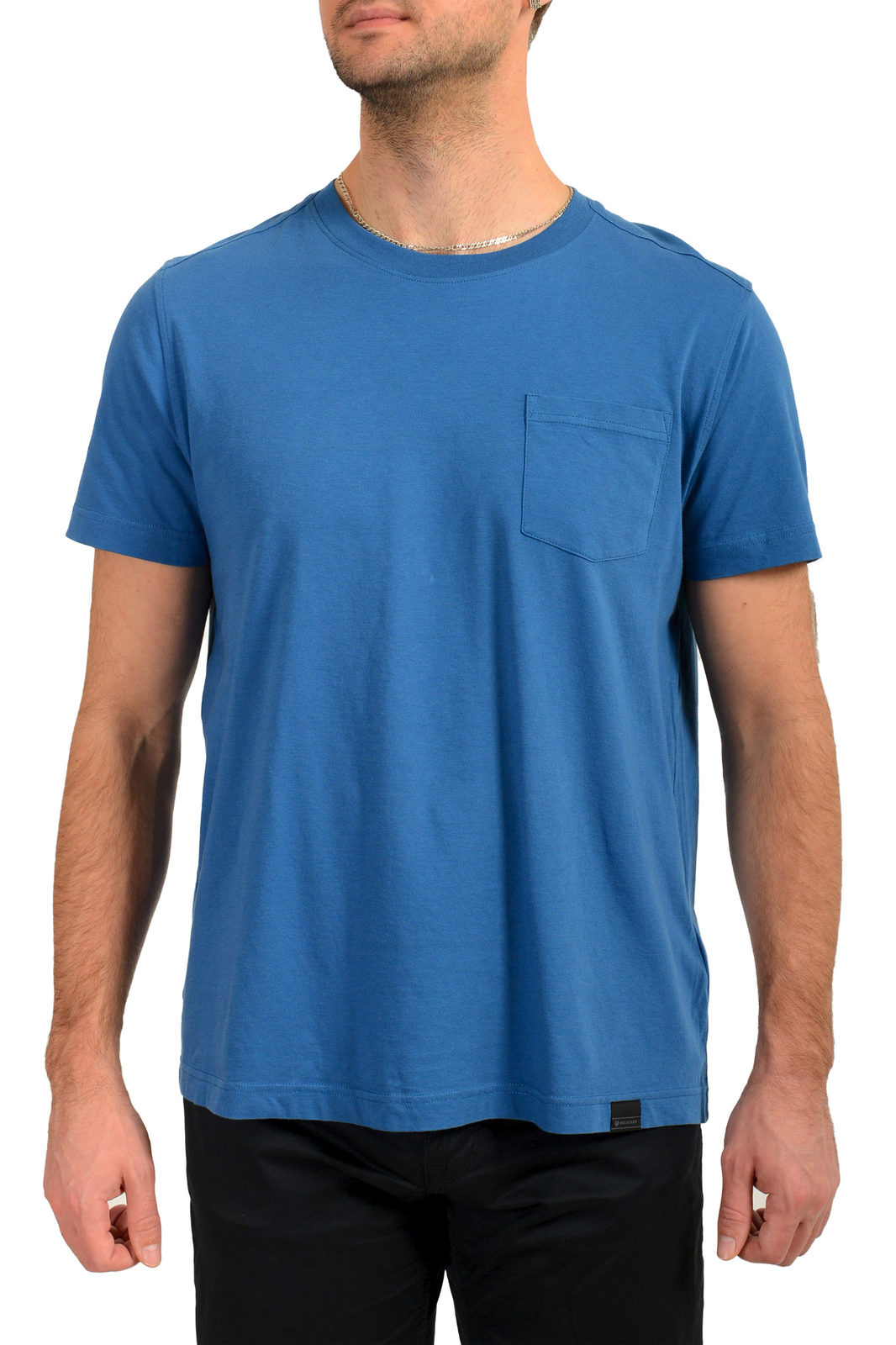 Belstaff Men’s “THOM” Blue Short Sleeve Crewneck T-Shirt US 2XL IT 56